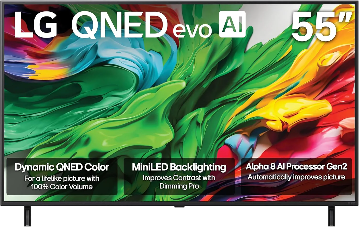 LG 55-Inch Class QNED evo AI QNED85A Series Mini LED 4K Smart TV w/AI Picture, AI Sound, HDR10, AI Super Upscaling 4K, Filmmaker Mode, Wow Orchestra, Alexa Built-in (55QNED85AUA, 2025)
