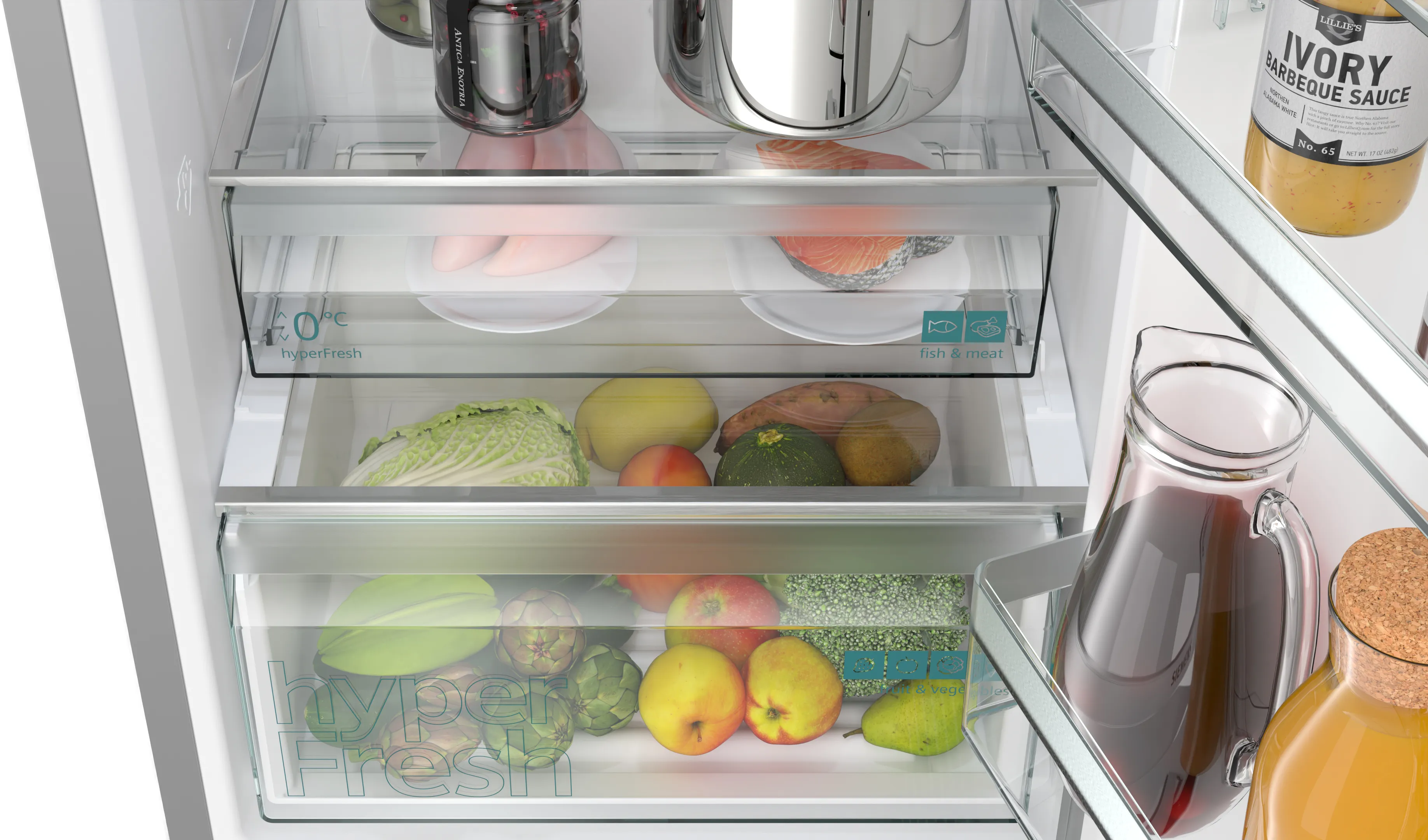 SIEMENS KG39NXIBF iQ300 Free-standing fridge-freezer with freezer at bottom 203 x 60 cm Brushed steel anti-fingerprint