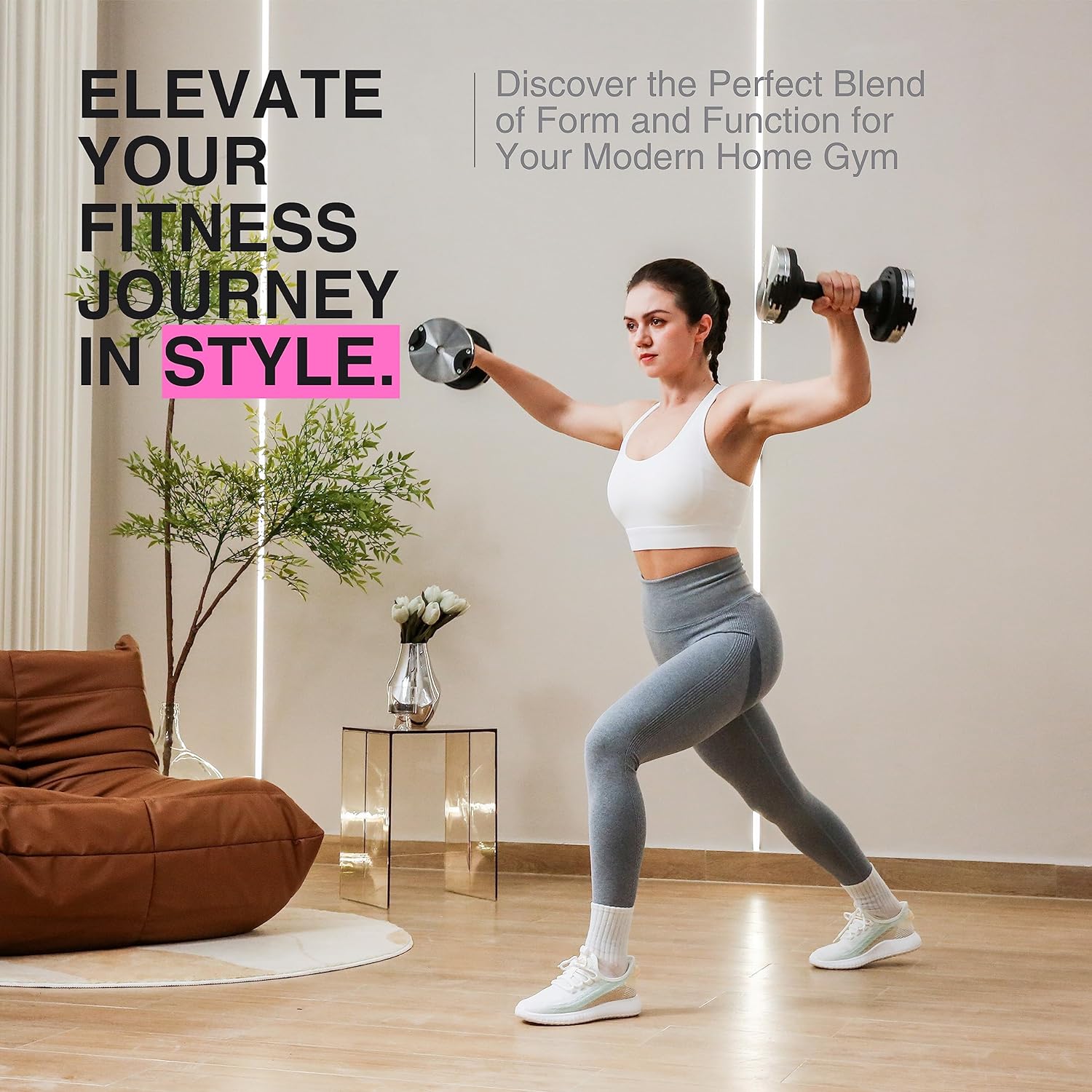 Finer Form Adjustable Dumbbells 5-32.5 LBs. Go Up Or Down in 2.5 LB Increments with These Adjustable Weights