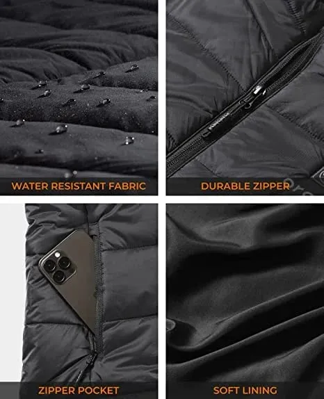 2023 Updated Version Two-touch 15Heat Zones LED Controller Heated Vest For Men & Women With Battery Pack