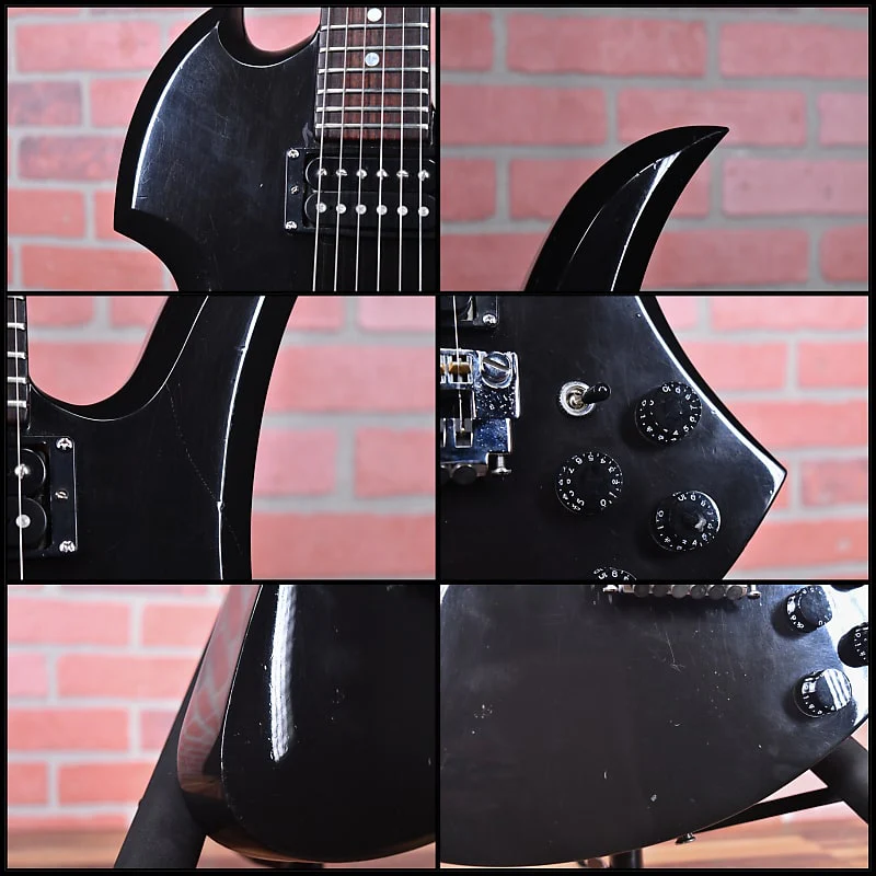 B.C. Rich USA Mockingbird Black 1983 w/Hardshell Case