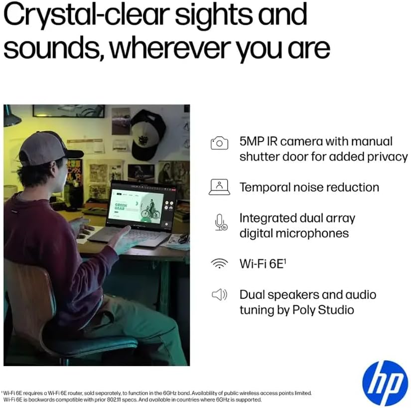 HP OmniBook X Flip Copilot+ PC Laptop Computer, 2-in-1 16