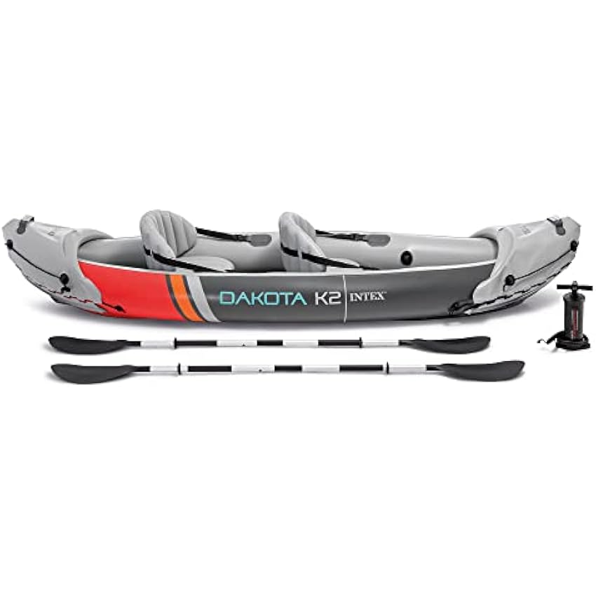 INTEX 2-Person Inflatable Kayak Set, Dakota K2 with 86in Oars and Pump