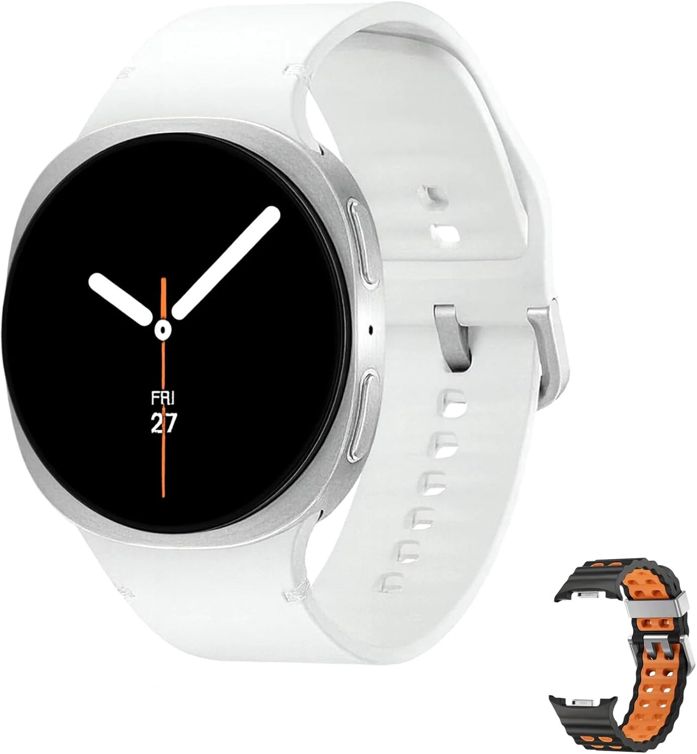 Samsung Galaxy Watch 8 (2025) Buletooth Smartwatch, US Version – Fitness & Sleep Tracking, Energy Score, Heart Rate Monitor, Android Compatible (Not for iOS) – with Extra Sport Band (Silver, 44mm)