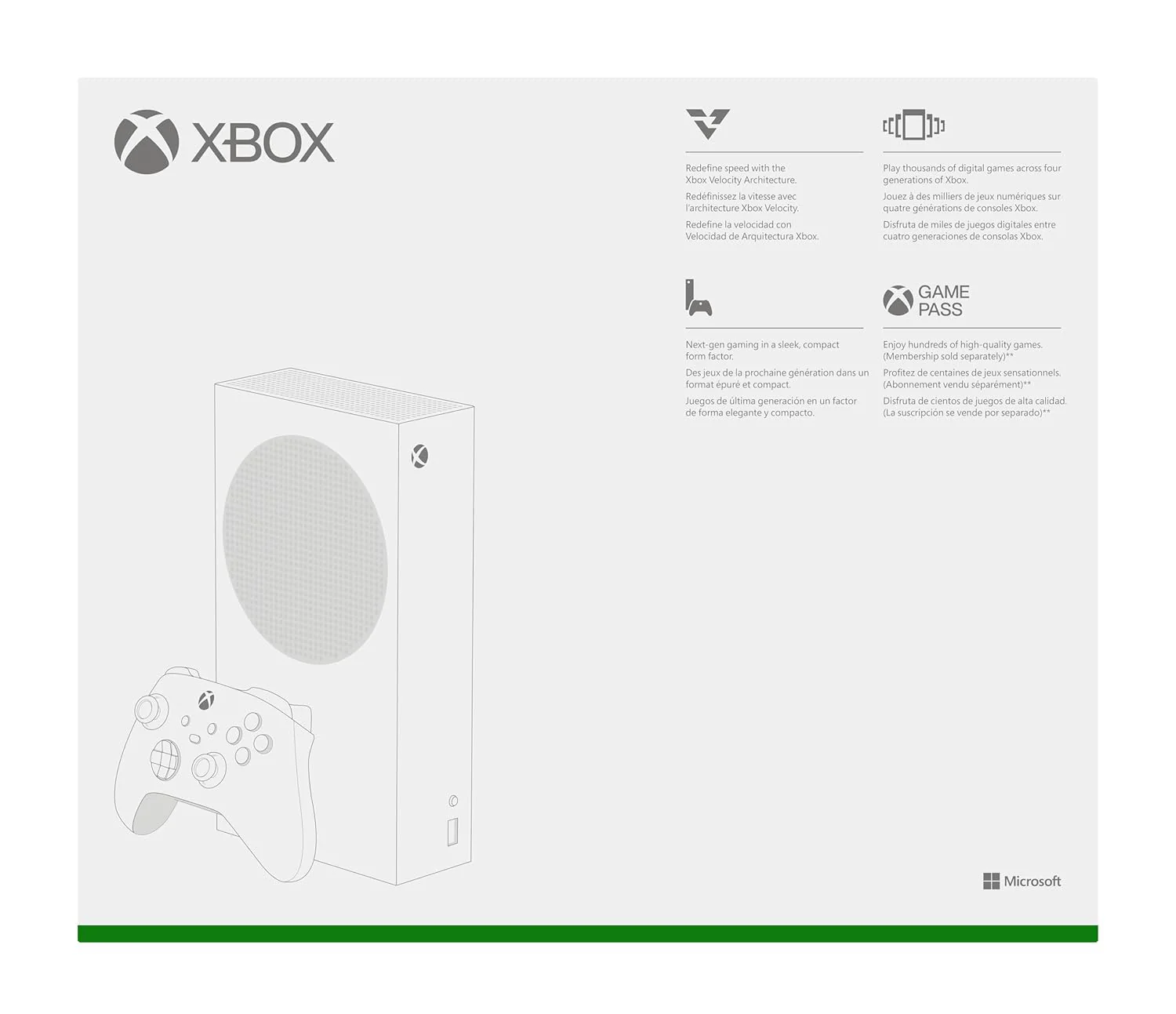 Xbox Series S - All Digital Gaming Console - 512GB SSD - Includes Wireless Controller - 120FPS (Refurbished)