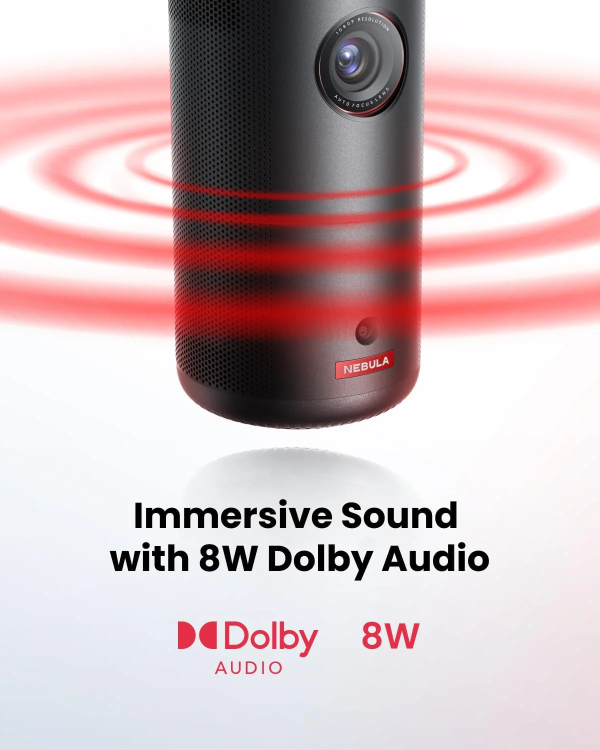 NEBULA Capsule 3 GTV Outdoor Projector, Netflix Officially Licensed, 1080P Smart Mini Projector with Wi-Fi, 2.5 hrs Battery, 120-Inch Display, Dolby Digital, Ultra Portable for Any Space