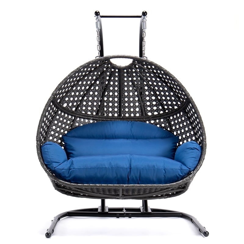 2-Person Wicker Hanging Swing Chair