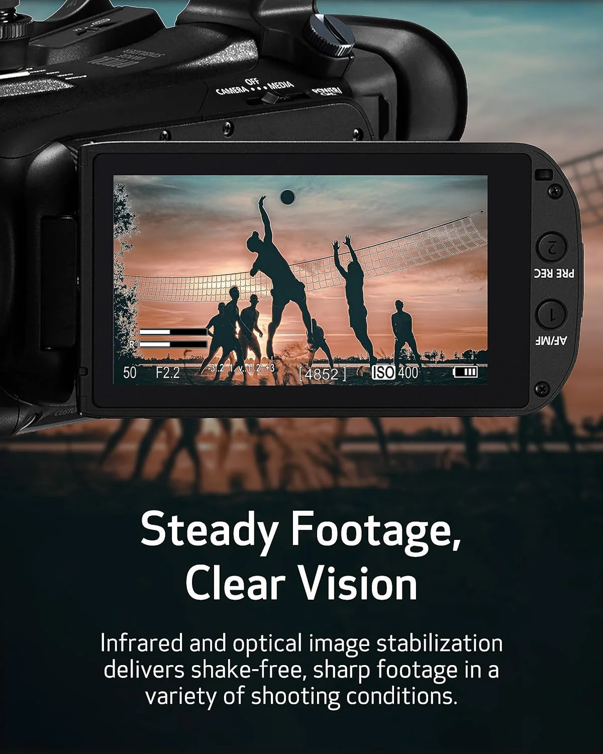 Canon XA60 Professional UHD 4K Camcorder with LCD Touchscreen and 20x Optical Zoom Lens (Black)