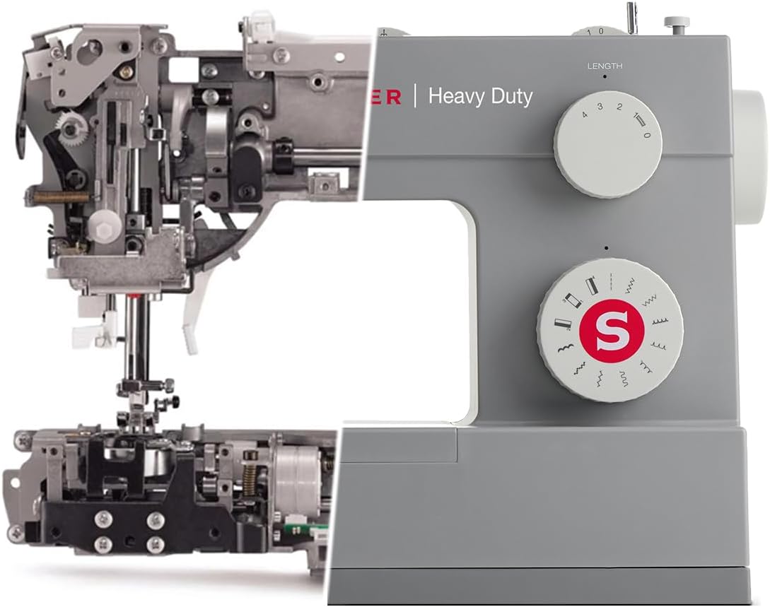 SINGER Heavy Duty 4423 High Speed Sewing Machine with Accessory Kit | Strong Motor With Enhanced Piercing Power, 97 Stitch Applications, Full Metal frame, 1-step Buttonhole & LED Light
