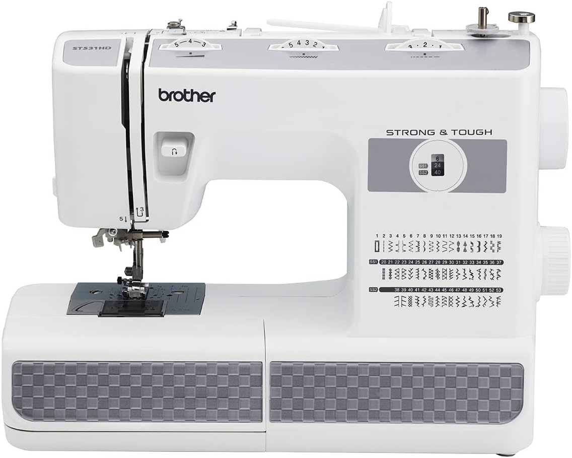 Brother ST371HD Sewing Machine, Strong & Tough, 37 Built-in Stitches, Free Arm Option, 6 Included Feet