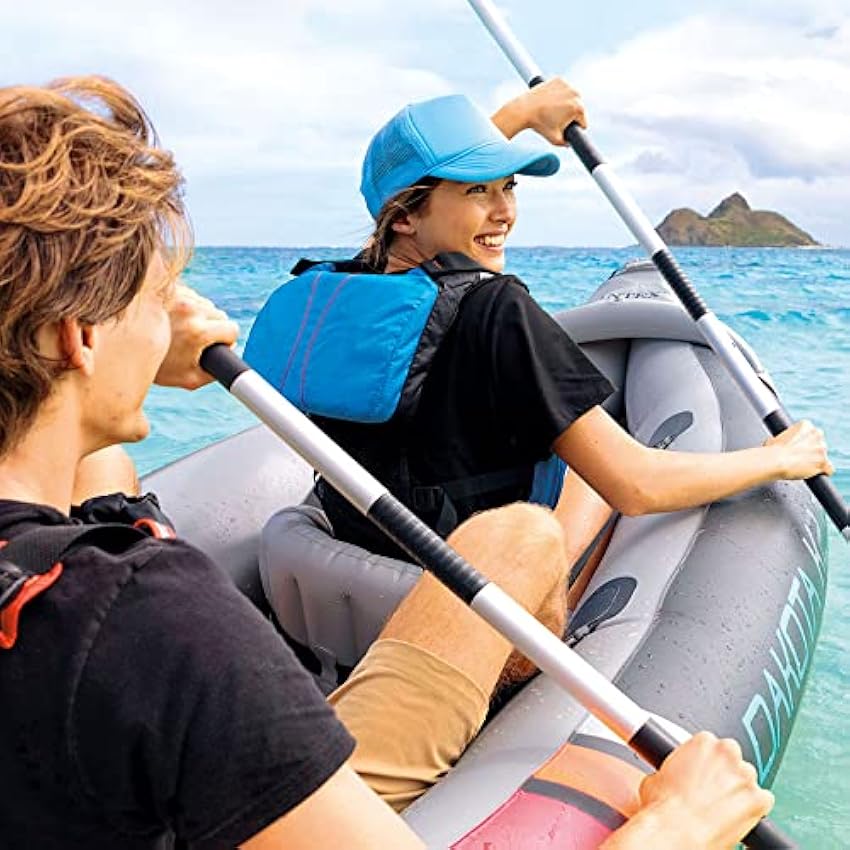 INTEX 2-Person Inflatable Kayak Set, Dakota K2 with 86in Oars and Pump