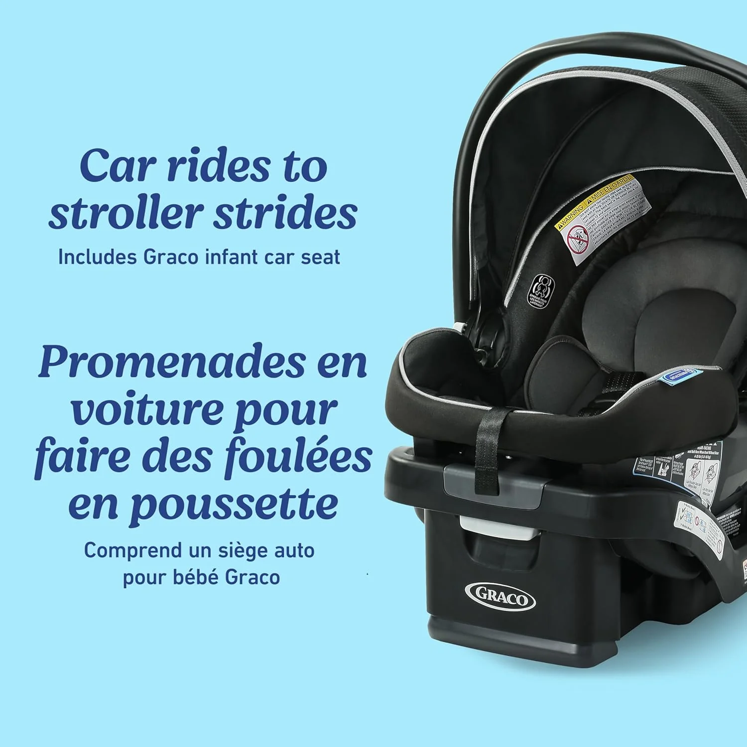 Graco Modes Element Travel System, 3-in-1 Baby Stroller and Car Seat Combo with Rear-Facing SnugRide SnugLock 35 Lite Infant Car Seat, Rear-Facing from 1.8-16 kg (4-35 lb), Miles