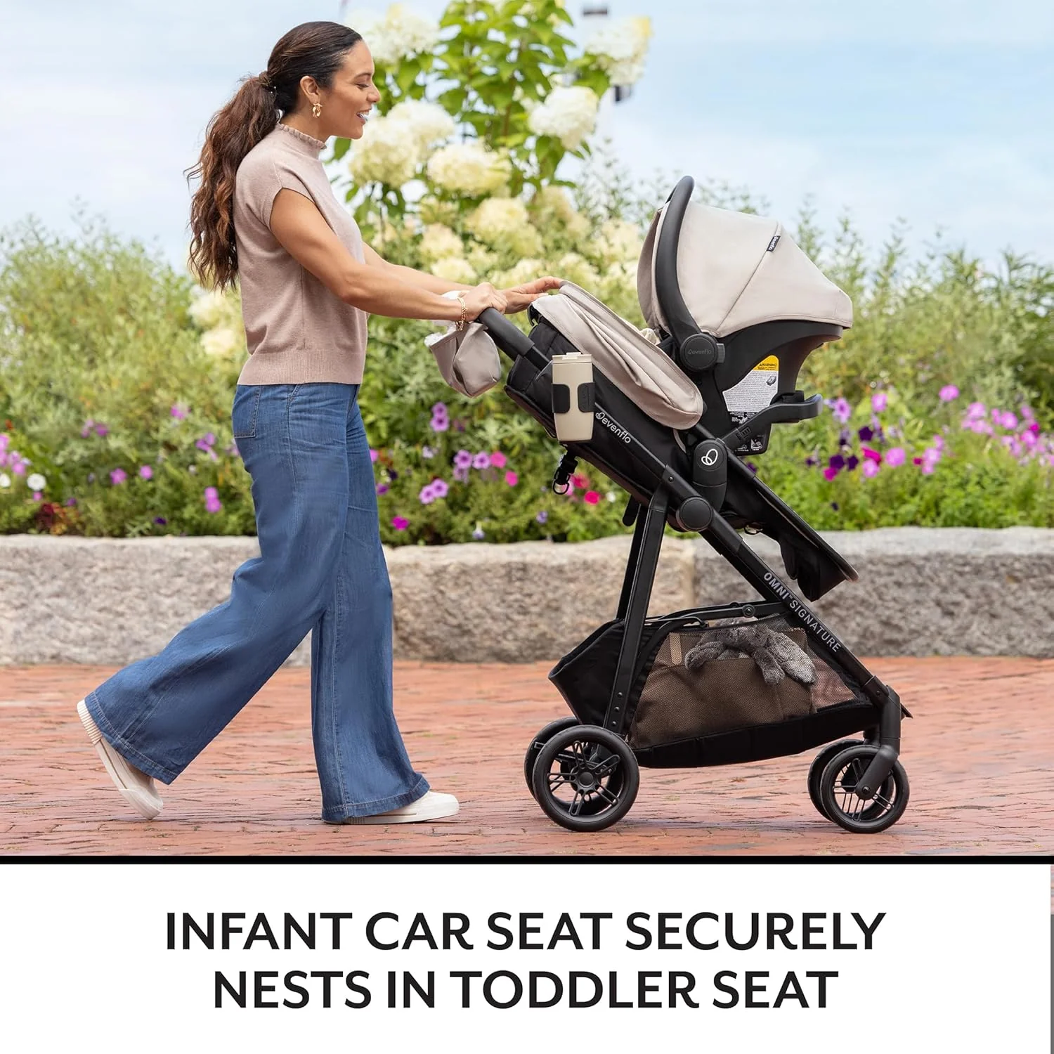 Evenflo Omni Signature Travel System with LiteMax Infant Car Seat - Porto Black