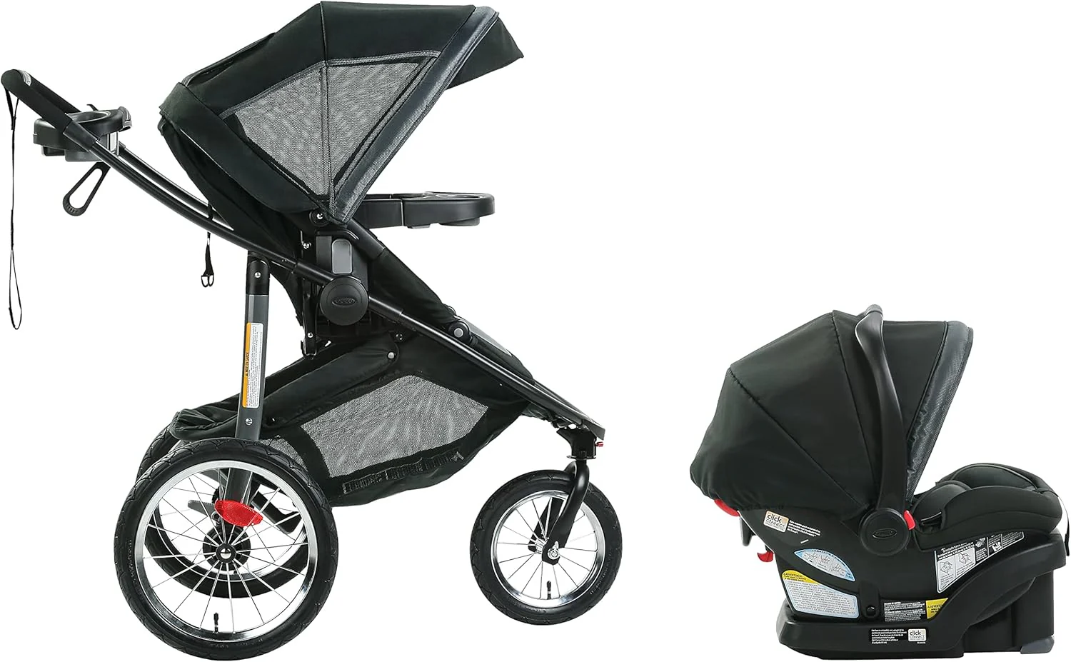 Graco Modes Jogger 2.0 Travel System, Jogging Baby Stroller and Car Seat Combo with SnugRide SnugLock 35 LX Infant Car Seat, Rear-Facing from 1.8-16 kg (4-35 lb), Felix