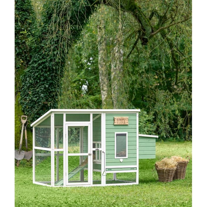 Dehner Lieblinge Hühnerstall Lotti, hellgrün, ca. B182/H119,5/T91 cm