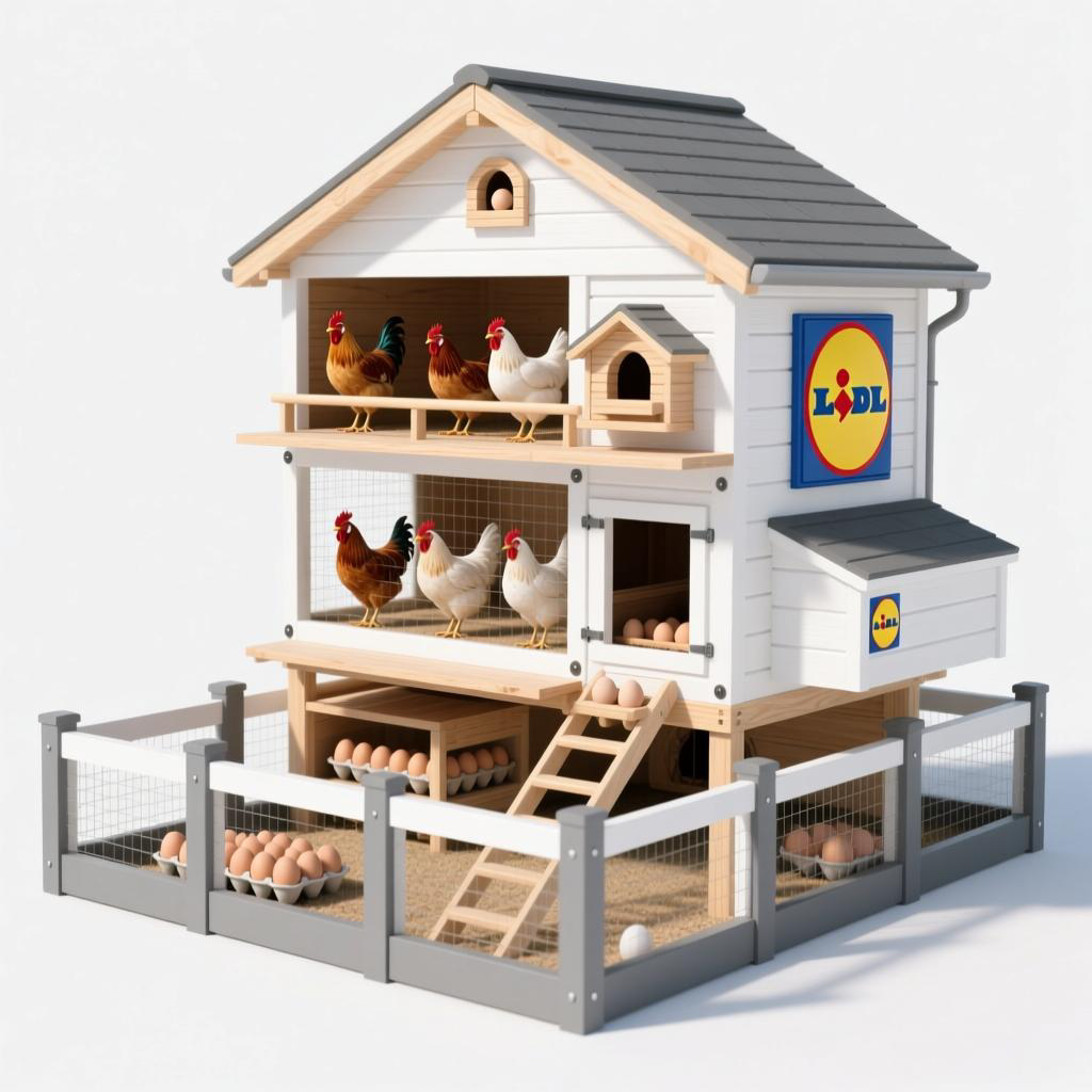 Miweba MyAnimal Hühnerstall MH-15 XXL | 186x146x147 cm - Für 7 Hühner - Nistkasten mit Freilaufgehege - Sitzstange - Winterfest - 2 Ebenen - Hühnerhaus mit Eiablage - Kiefernholz - Voliere (Braun)