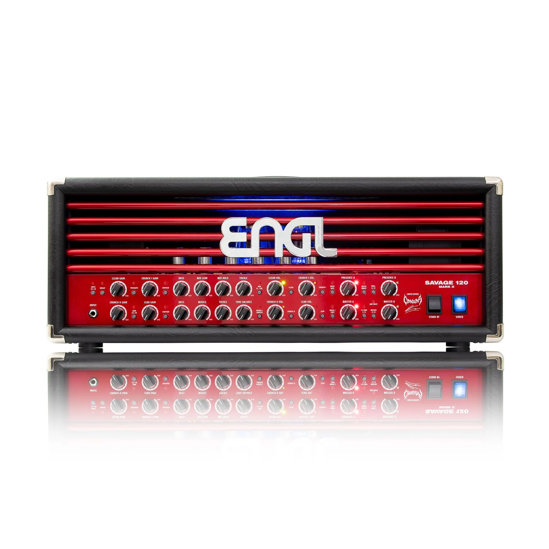 Engl Limited Edition Obscura E-610II-OS Savage 120 MKII  Black Tolex with Red Face Plate and Blue Illumination