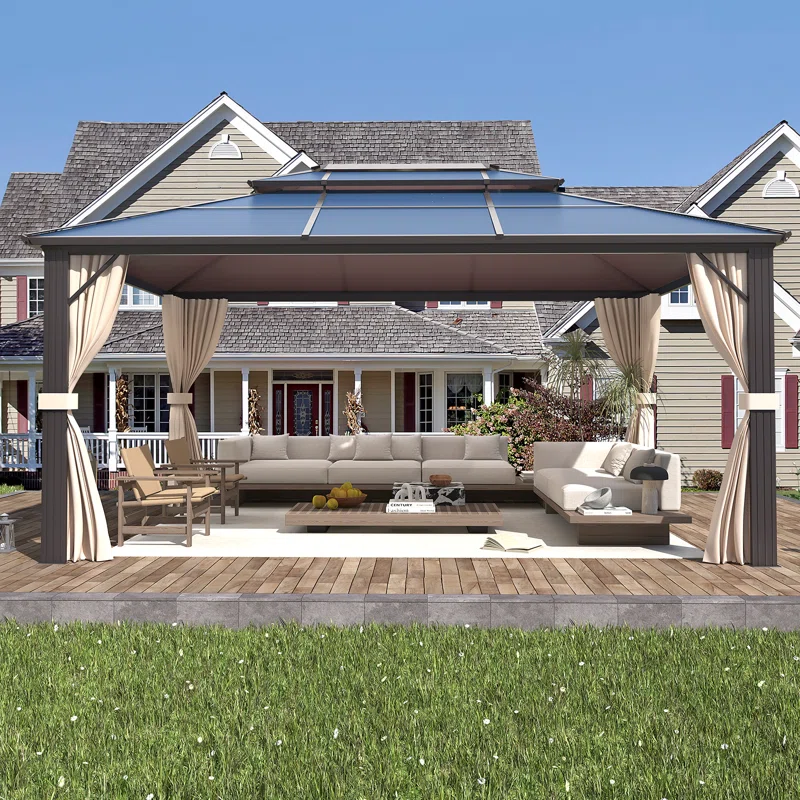 16 Ft. W x 12 Ft. DAluminum Patio Hardtop Gazebo