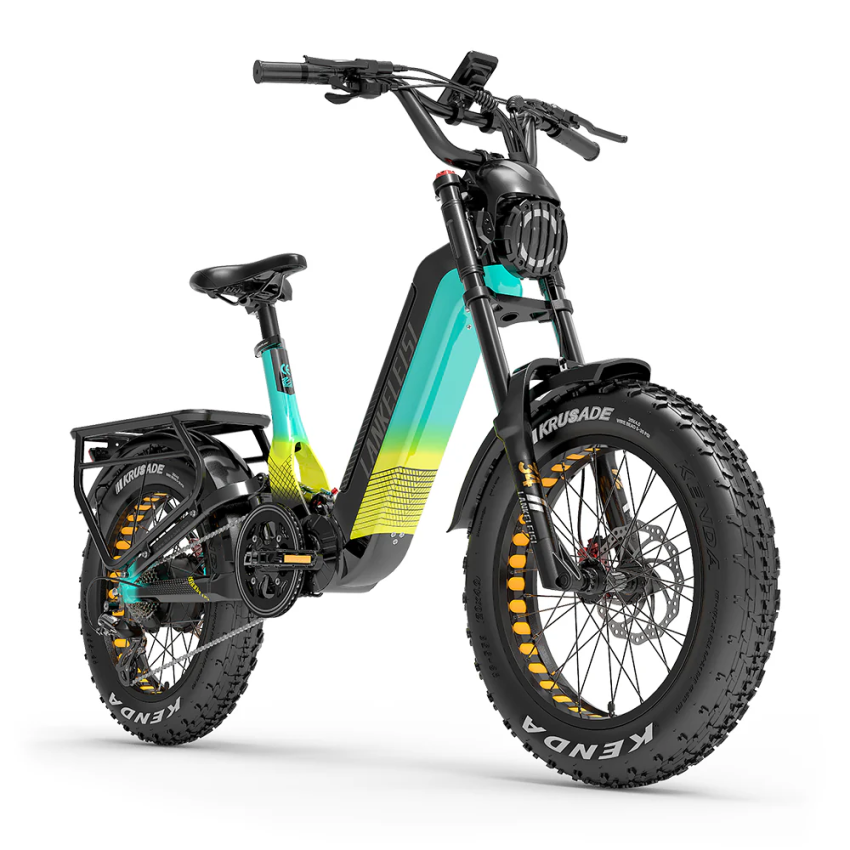 Lankeleisi RX800 Plus 1000W 20" Fatbike Full Suspension Electric Bike 48V 20Ah Samsung Battery SUV E-Bike