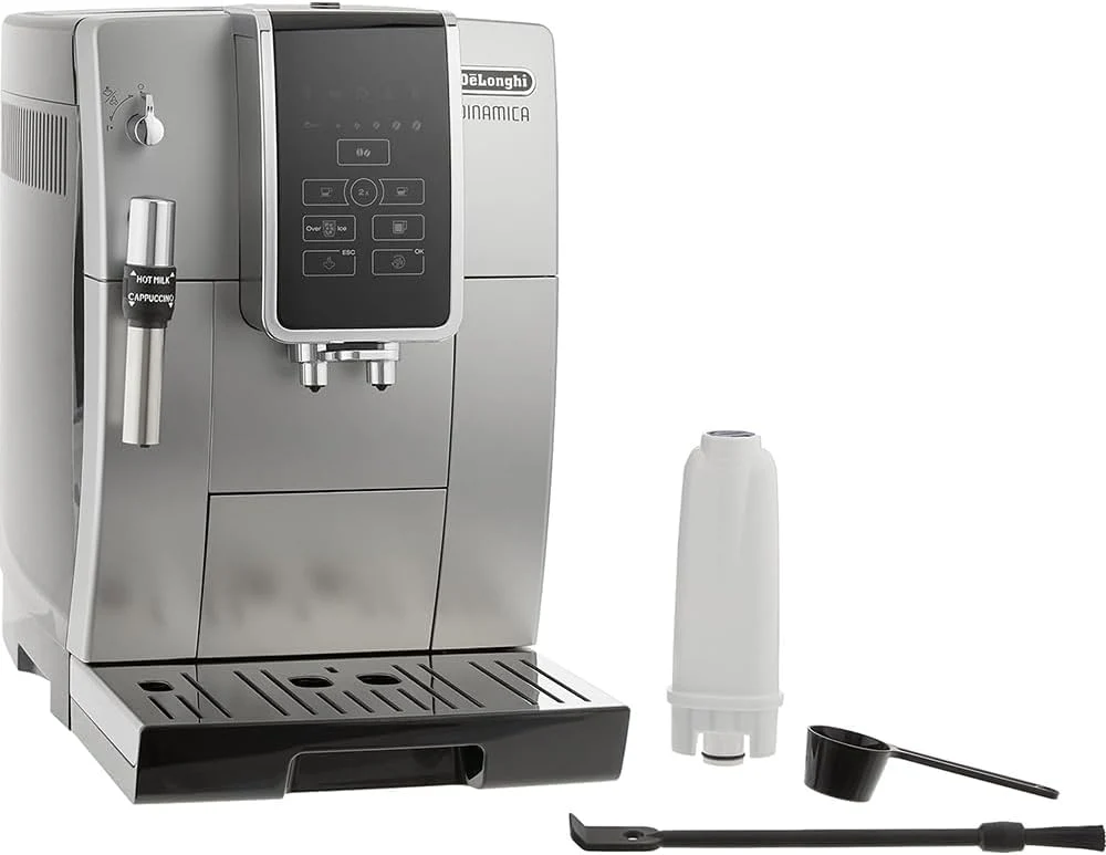 Delonghi ECAM35025SB America Dinamica Fully Automatic Coffee and Espresso Machine (Renewed) Bundle with 2 YR CPS Enhanced Protection Pack