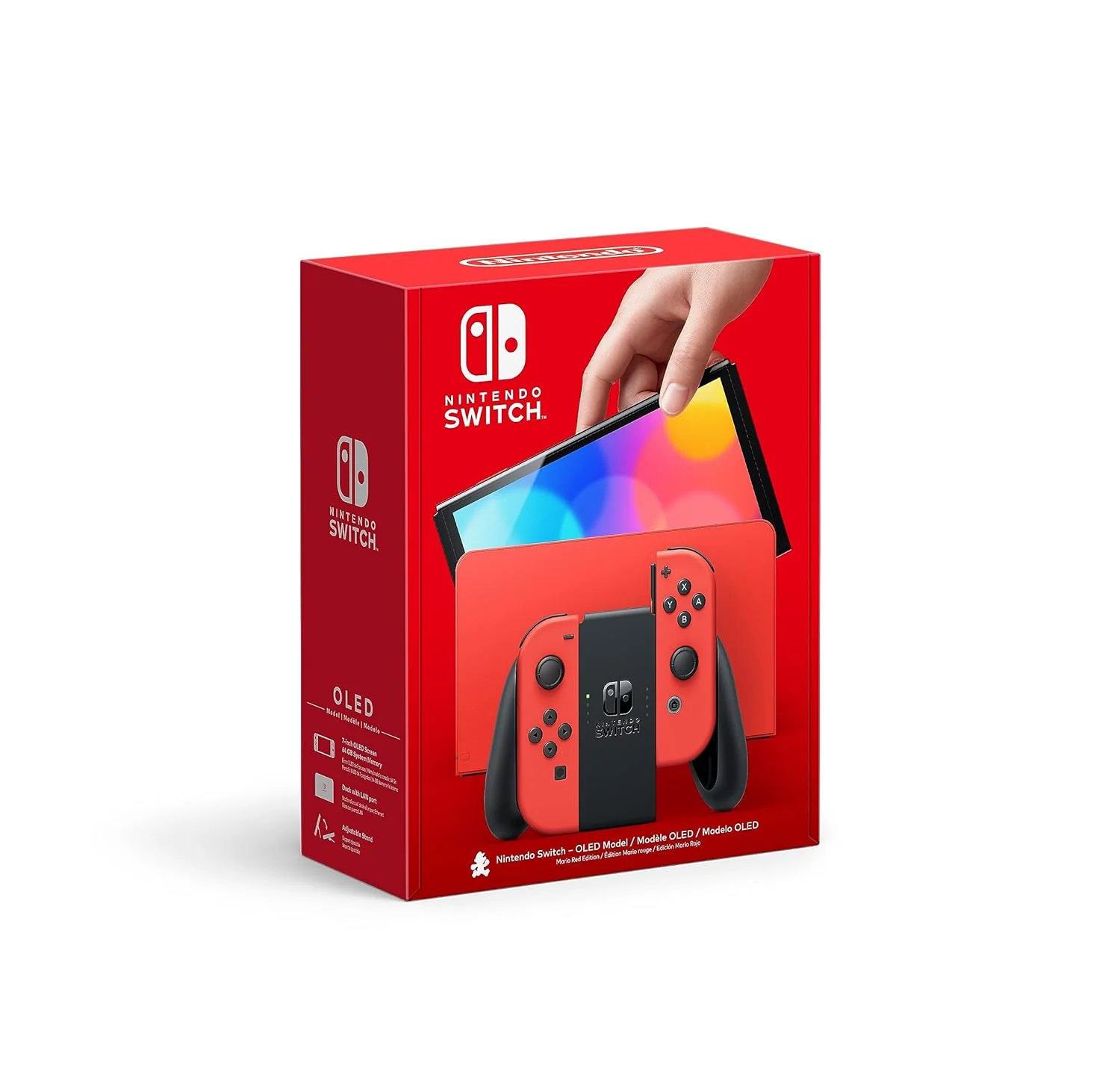 Nintendo Switch – OLED Model w/Neon Red & Neon Blue Joy-Con