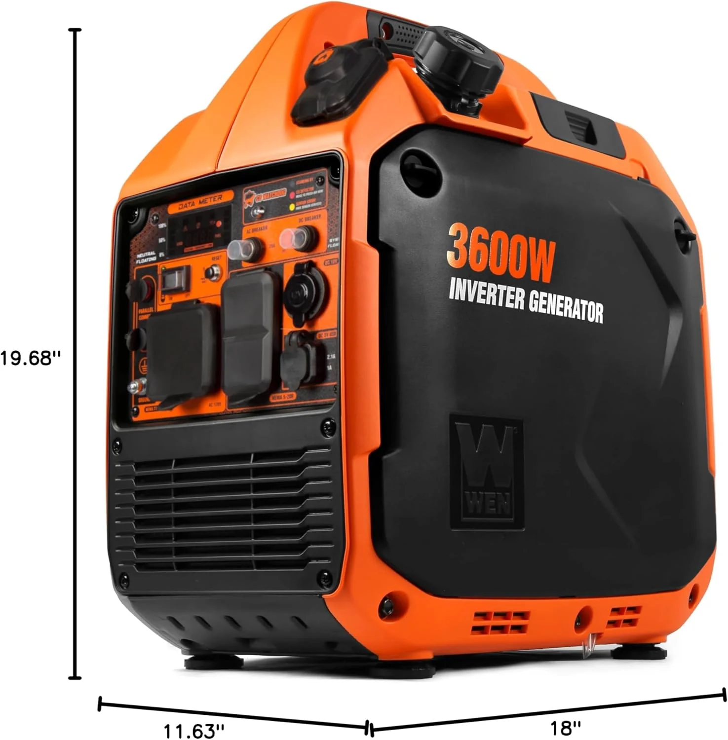 WEN Quiet and Lightweight 3600-Watt Dual Fuel RV-Ready Portable Inverter Generator with Fuel Shut Off and CO Watchdog (DF360iX)