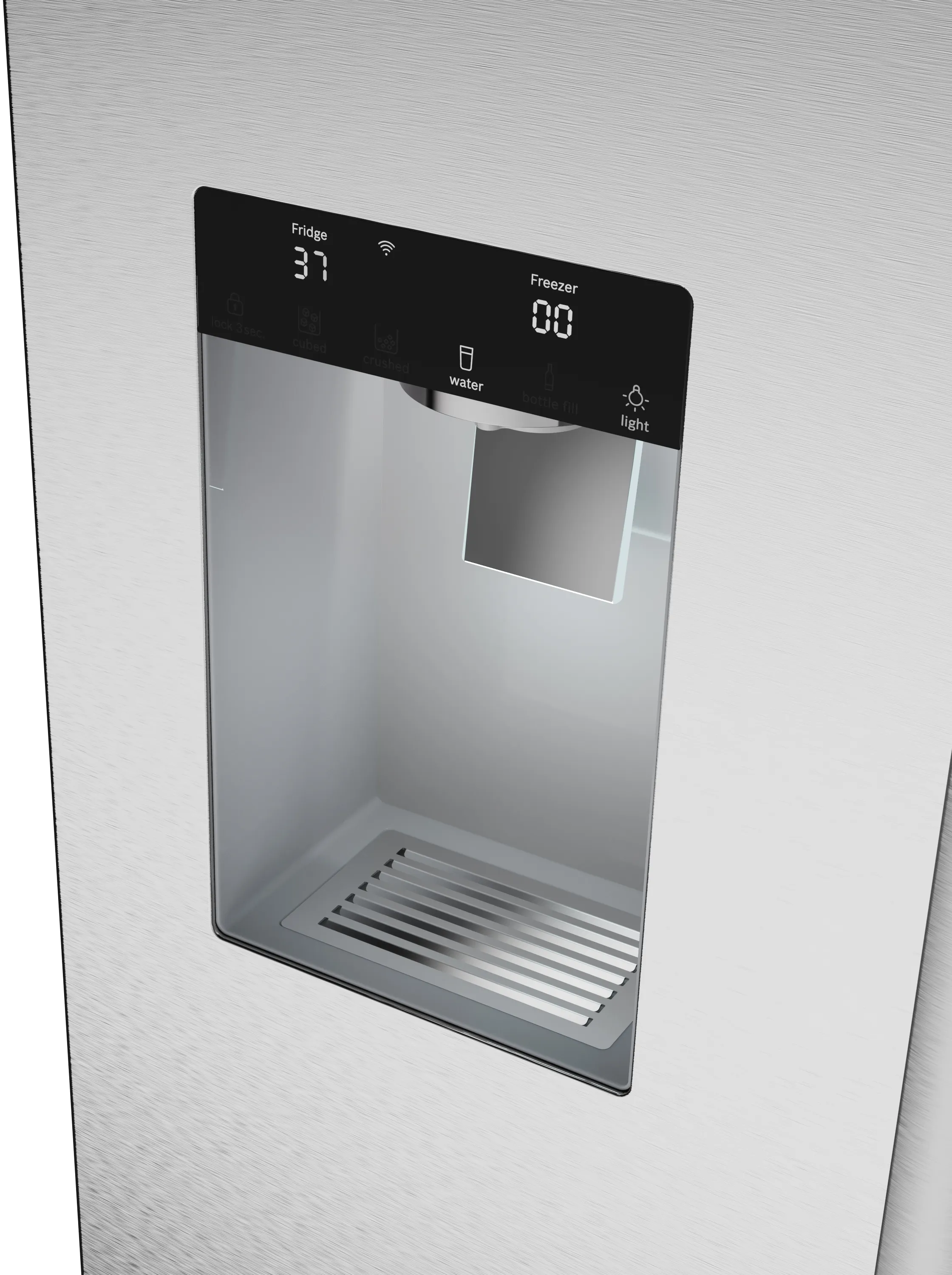 Bosch B36FD52SNS 500 Series French Door Bottom Mount Refrigerator 36'' Stainless steel (with anti-fingerprint), Total No Frost