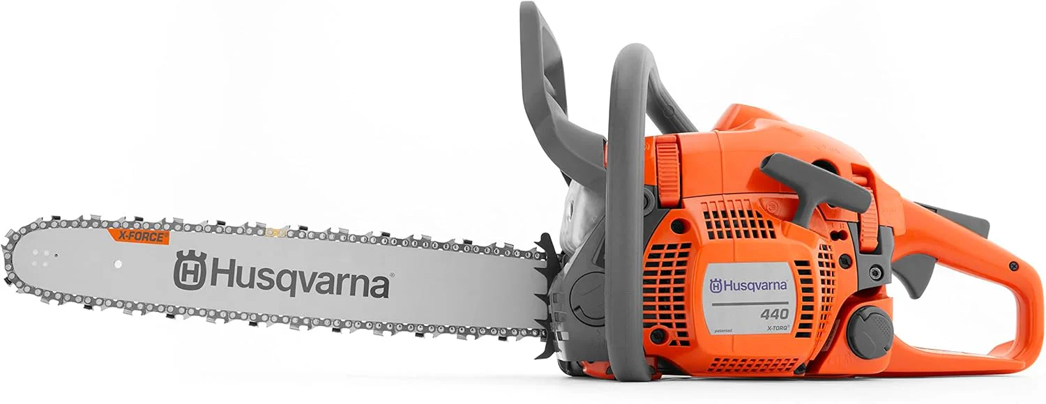 Husqvarna 440 Gas Chainsaw, 40-cc 2.4-HP, 2-Cycle X-Torq Engine, 18 Inch Chainsaw with Smart Start, For Wood Cutting and Tree Trimming