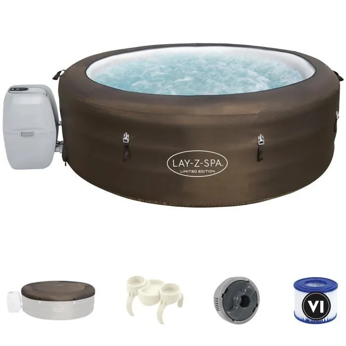 SPA Bain à remous gonflable Piscine gonflable Ø196cmx61cm Bestway LAY-Z 1060 litres