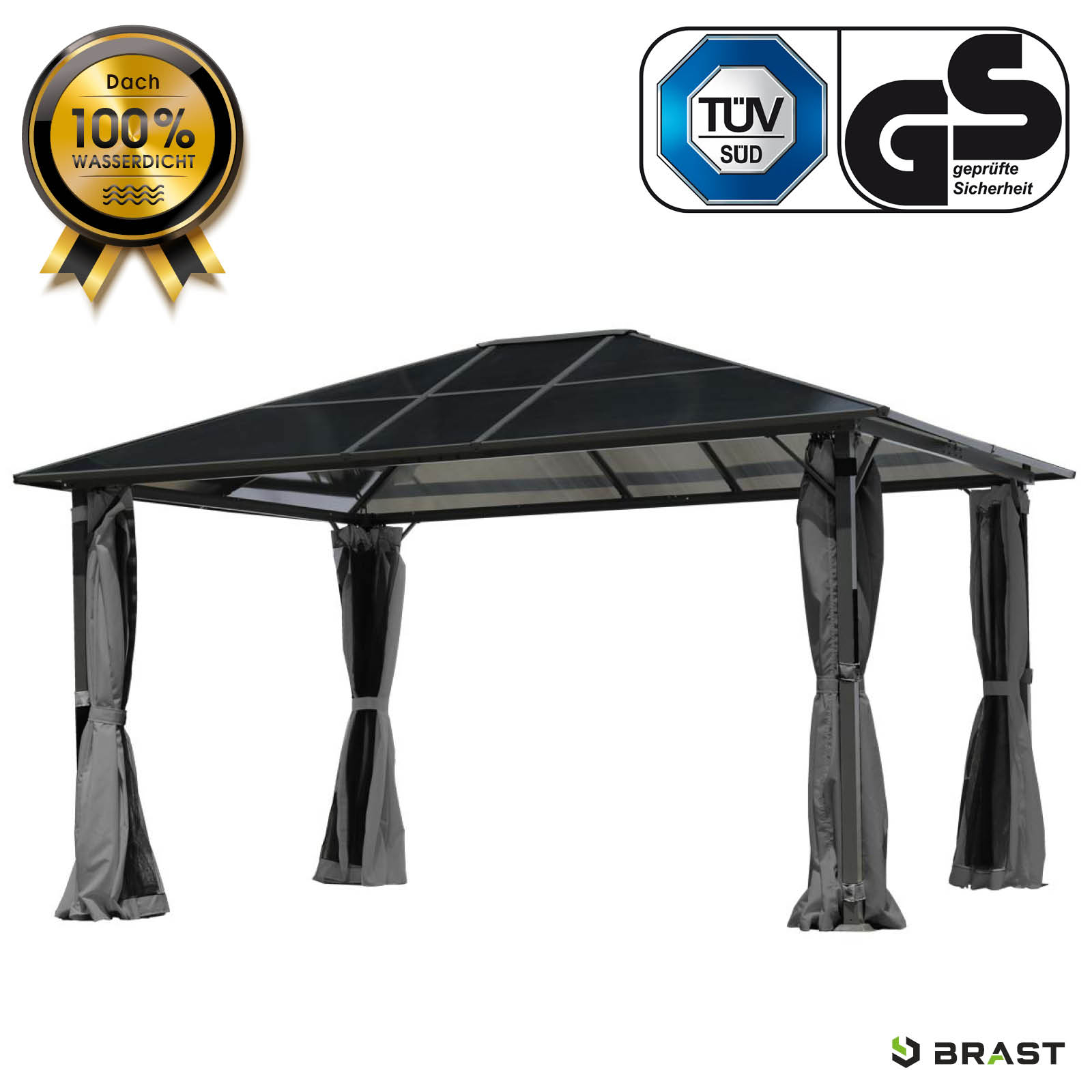 BRAST Alu-Pavillon SUMMERDREAM 3x4m grau