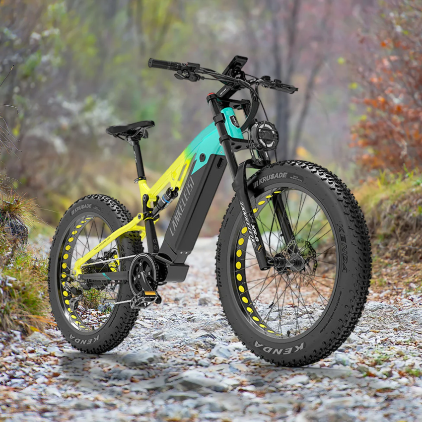 Lankeleisi RV800 Plus 750W Bafang Motor 26" Fat Bike Fully E-Mountainbike 20Ah Samsung Akku E-MTB