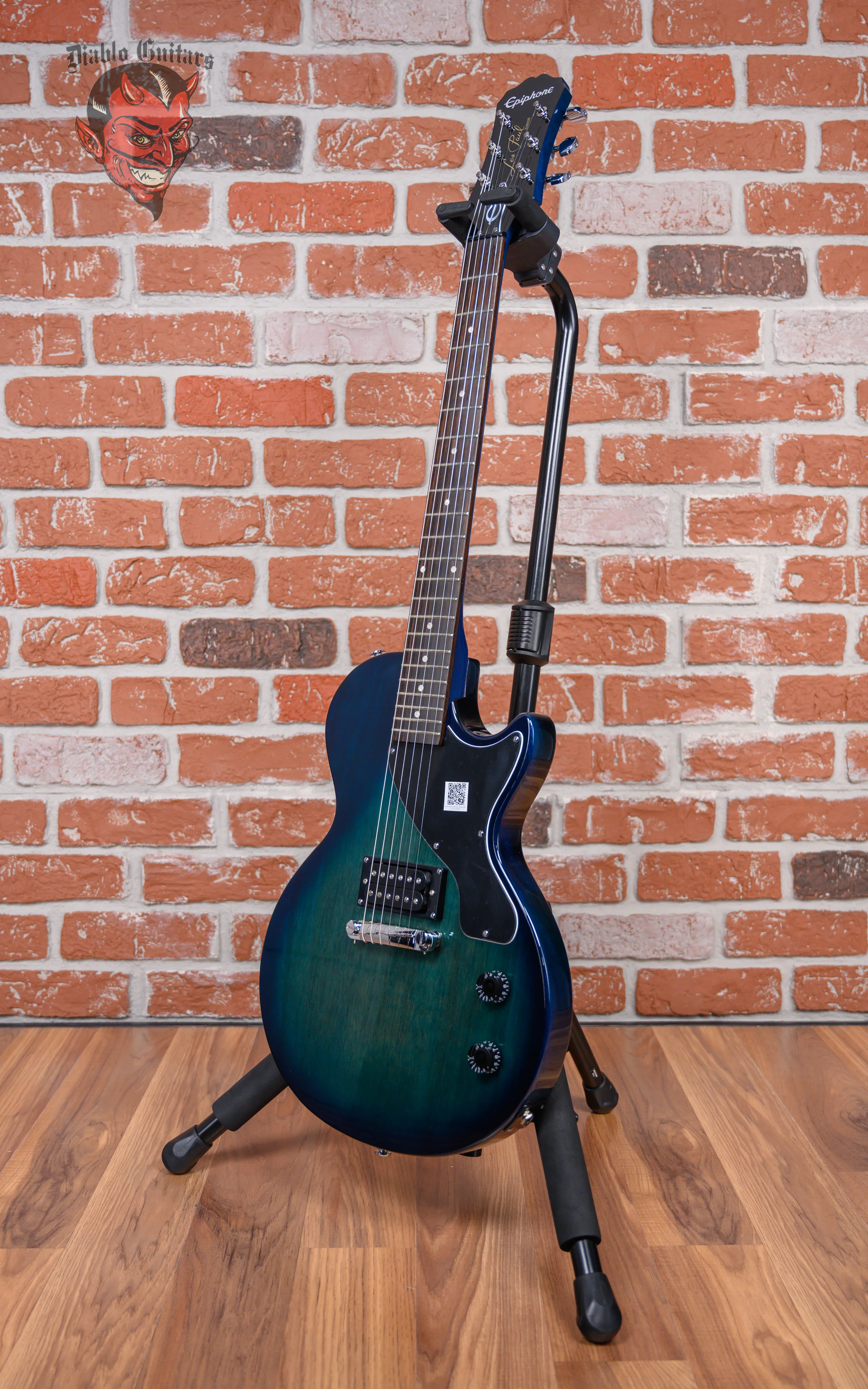 Epiphone Les Paul Jr. Transparent Blue Burst 2015 w/OHSC