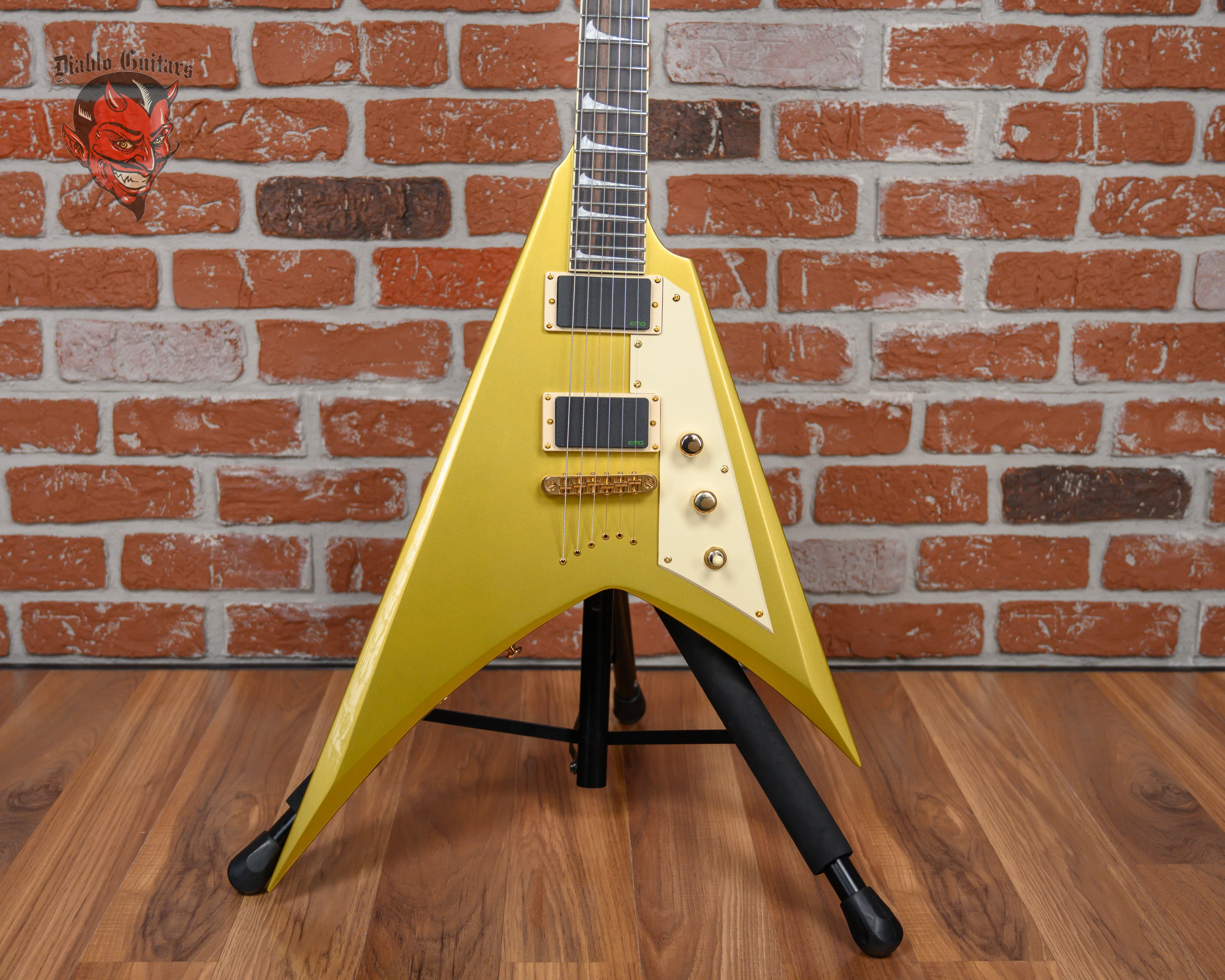 ESP LTD KH-V Kirk Hammett Signature Guitar Metallic Gold 2023 w/OHSC (B-Stock)