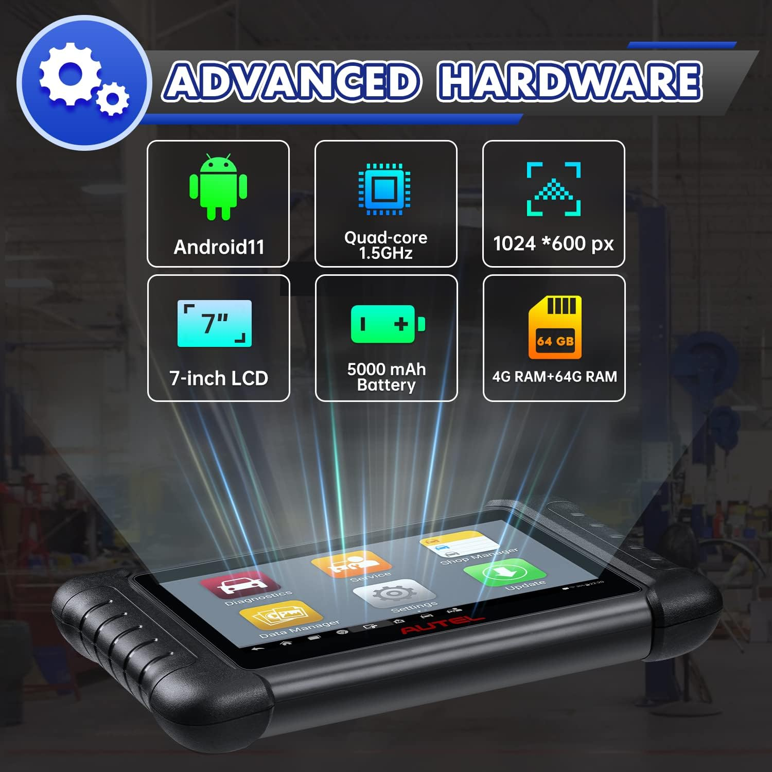 Autel MaxiCheck MX808S Android 11 Scanner EU Version 2024, Like MaxiCOM MK808S/MK808Z, Newer Model of MK808/MX808, Fully Bi-Directional, 28+ Service, OE All System Scan, ABS/SRS/EPB/BMS