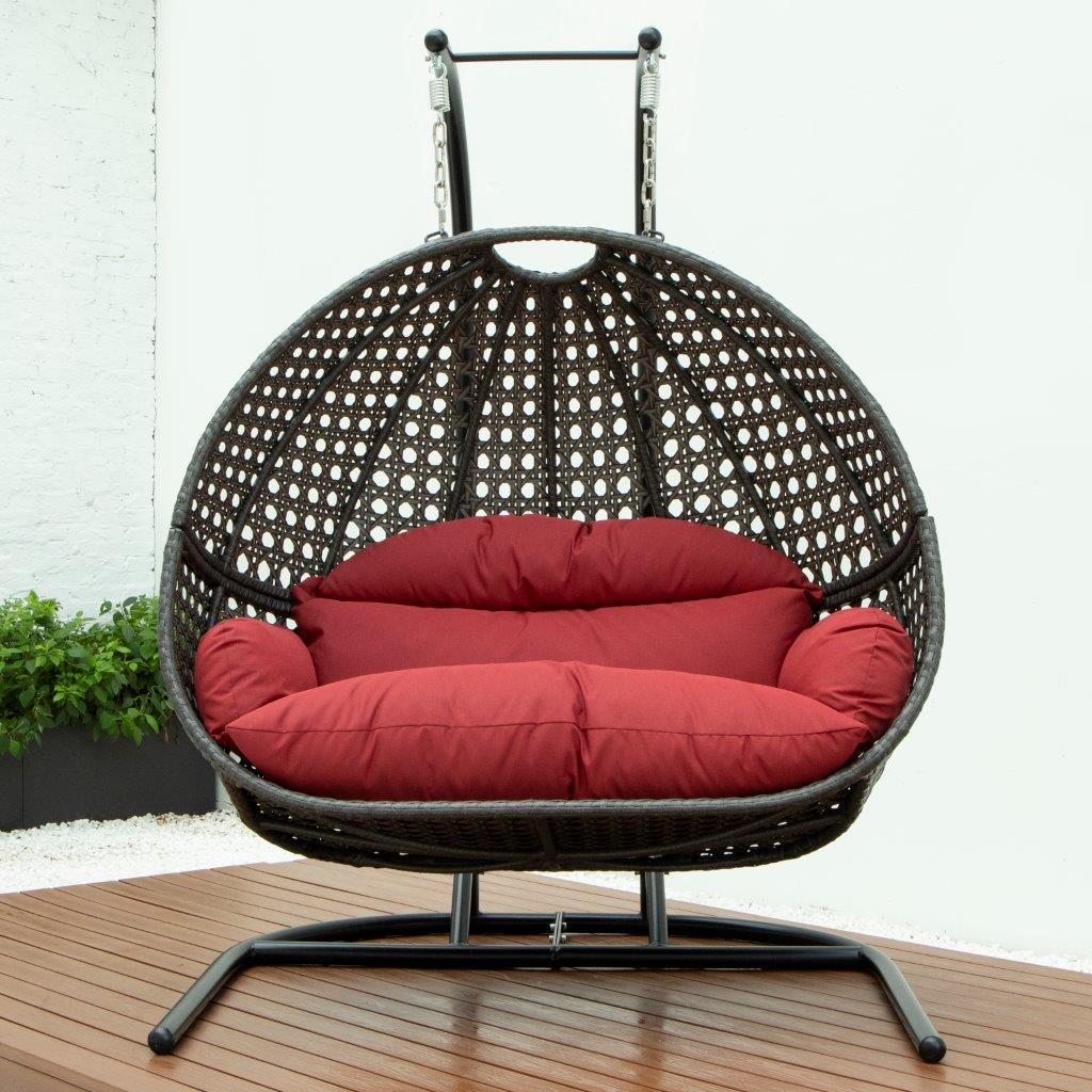2-Person Wicker Hanging Swing Chair