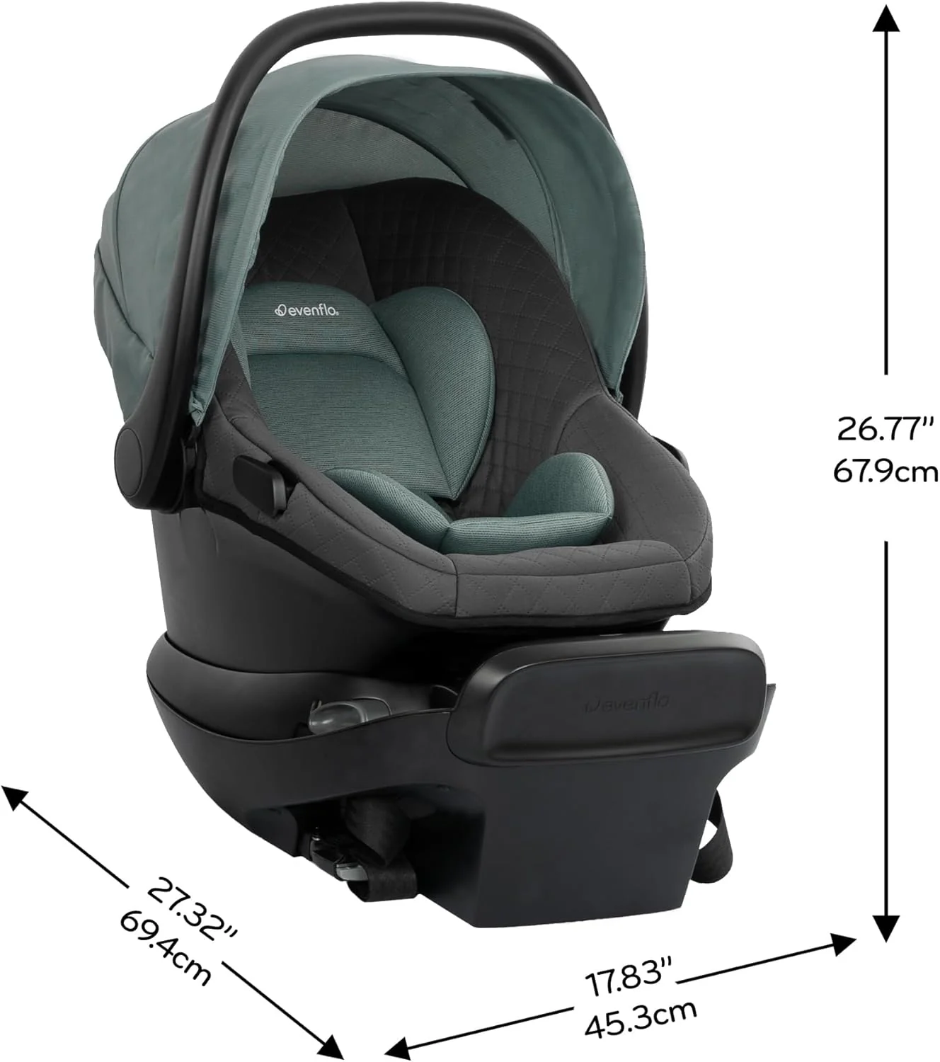 Evenflo Omni Ultra Travel System with Revolve180 LiteMax NXT Rotational Infant Car Seat - Pacific Green