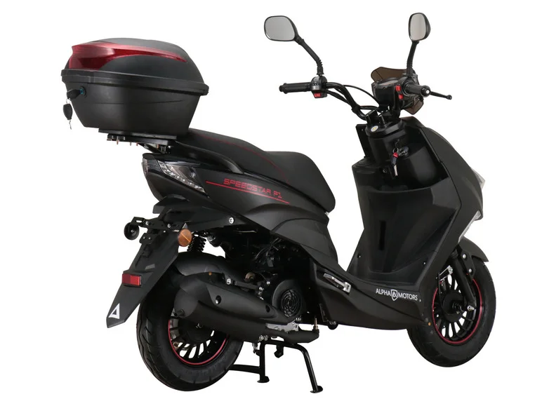 Moped scooter Speedstar FI 50 cc EURO 5 matt black incl. topcase