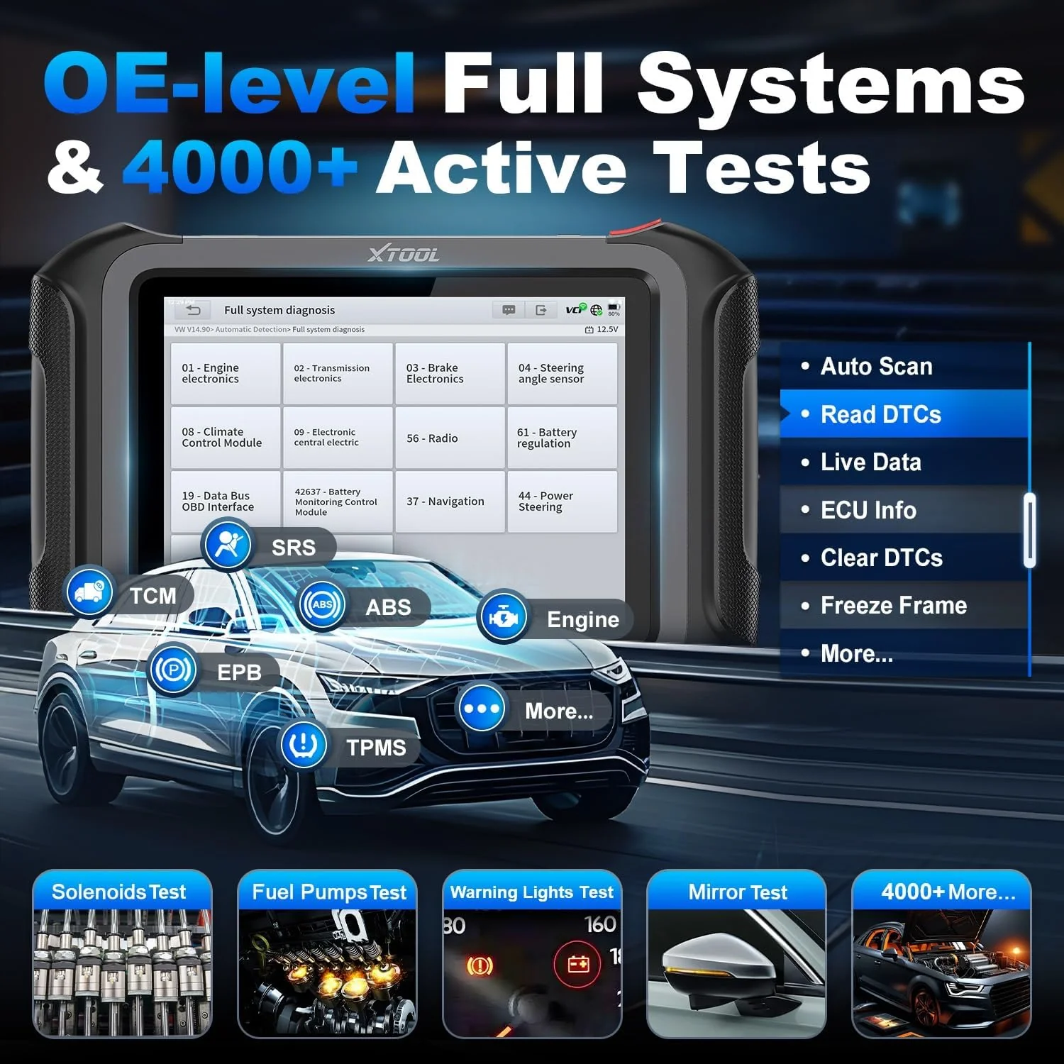 XTOOL D9S Pro Automotive Diagnostic Tool: Wireless Bidirectional OBD2 Scanner with ECU Pr0gramming/C0ding, High-End Scan Tool with Topology, 45+ Resets, Full System, PMI, FCA/CAN FD/DoIP, 3-Yr Update