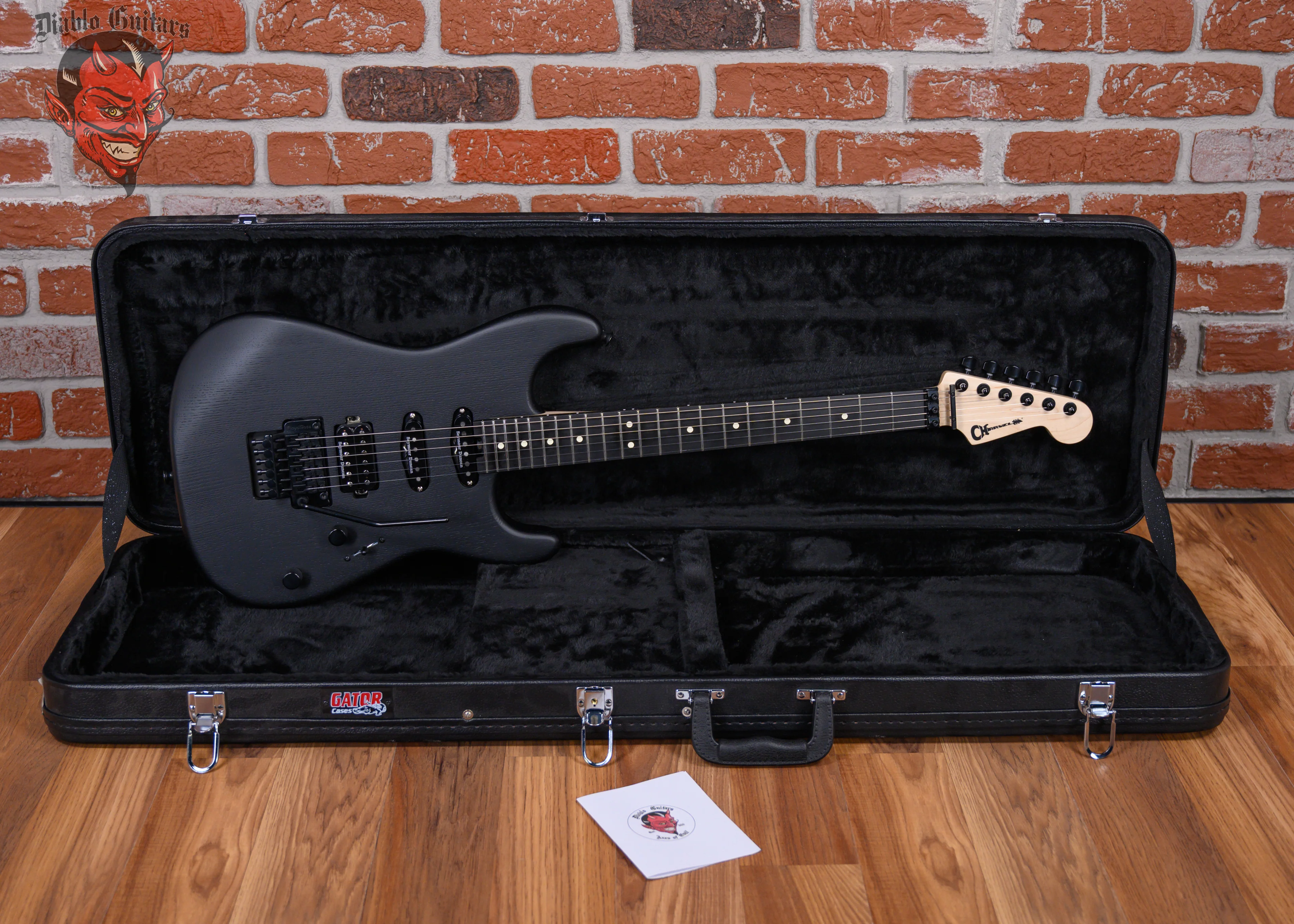 Charvel Pro-Mod San Dimas Style 1 HSS FR Sassafras Satin Black 2022 w/ Free Gator Hard Shell Case