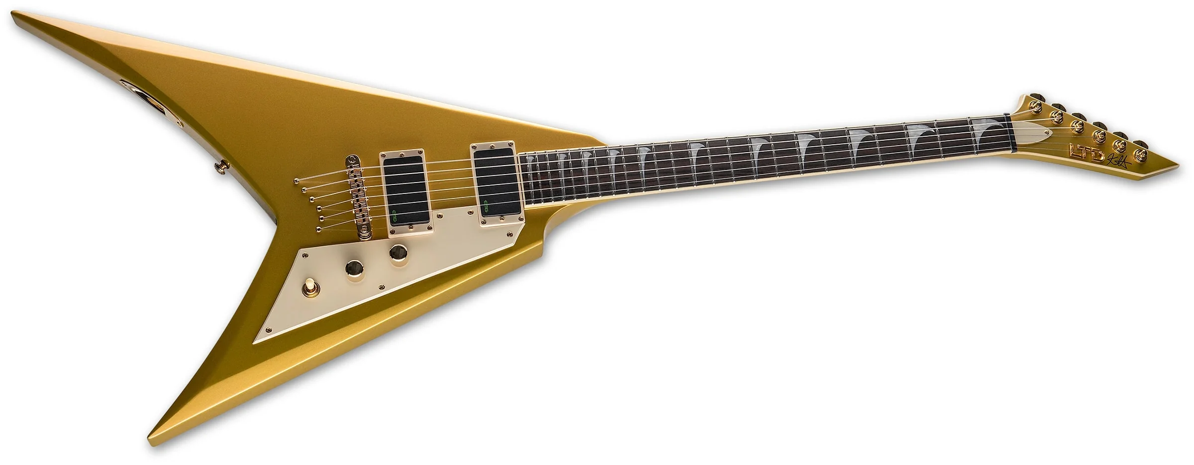 ESP LTD KH-V Kirk Hammett Signature Guitar Metallic Gold 2023 w/OHSC (B-Stock)