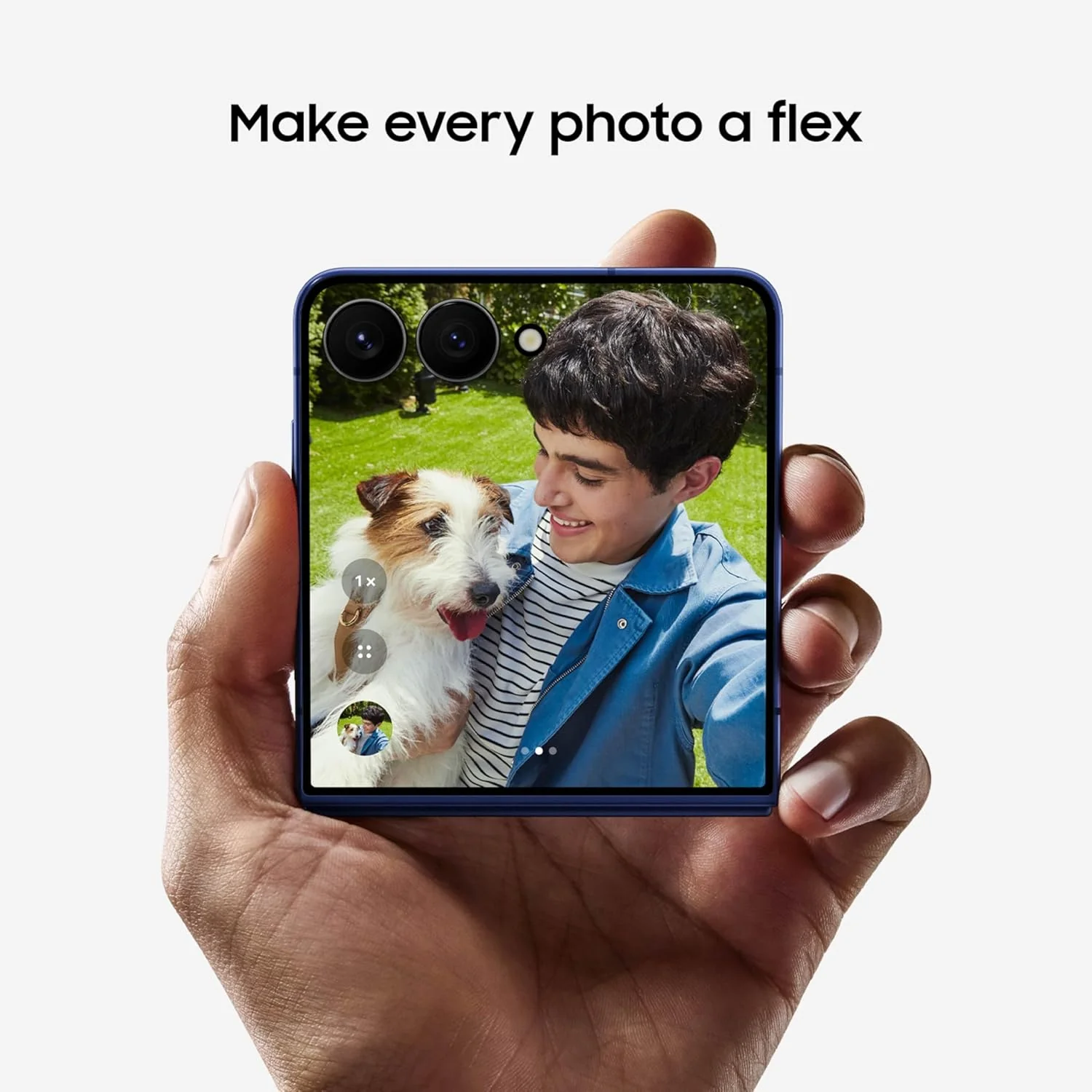 Samsung Galaxy Z Flip7 Cell Phone, 512GB AI Smartphone, Unlocked Android, Long Battery Life, 2025, US 1 Yr Manufacturer Warranty, Blue Shadow