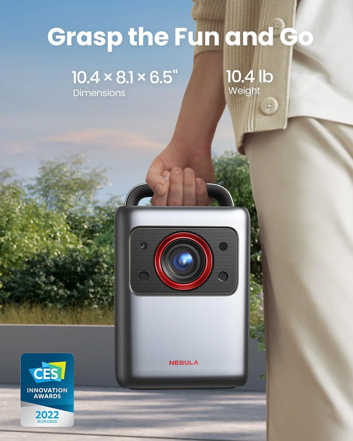 NEBULA Cosmos Laser 4K Projector, 2200 ANSI Lumens, Android TV with Dongle, Autofocus, Auto Keystone Correction, Screen Fit, Home Theater Projector with Wi-Fi & Bluetooth, for Office and Business Use