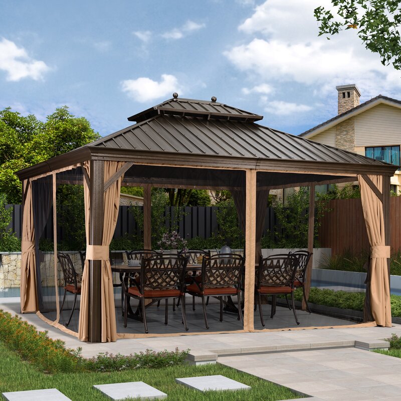12 Ft. W x 14 Ft. D Metal Gazebo