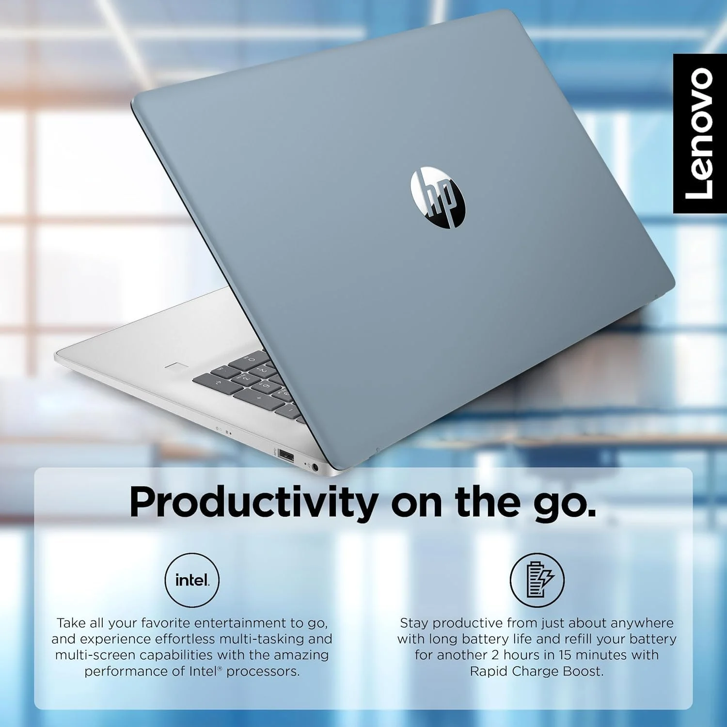 HP 17 Laptop, 17.3” HD+ Display, 11th Gen Intel Core i3-1125G4 Processor, 32GB RAM, 1TB SSD, Wi-Fi, HDMI, Webcam, Windows 11 Home, Silver