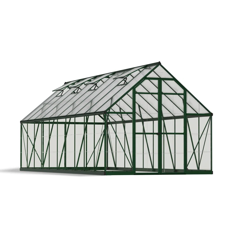 Palram - Canopia Balance 8' W Hobby Greenhouse - Green