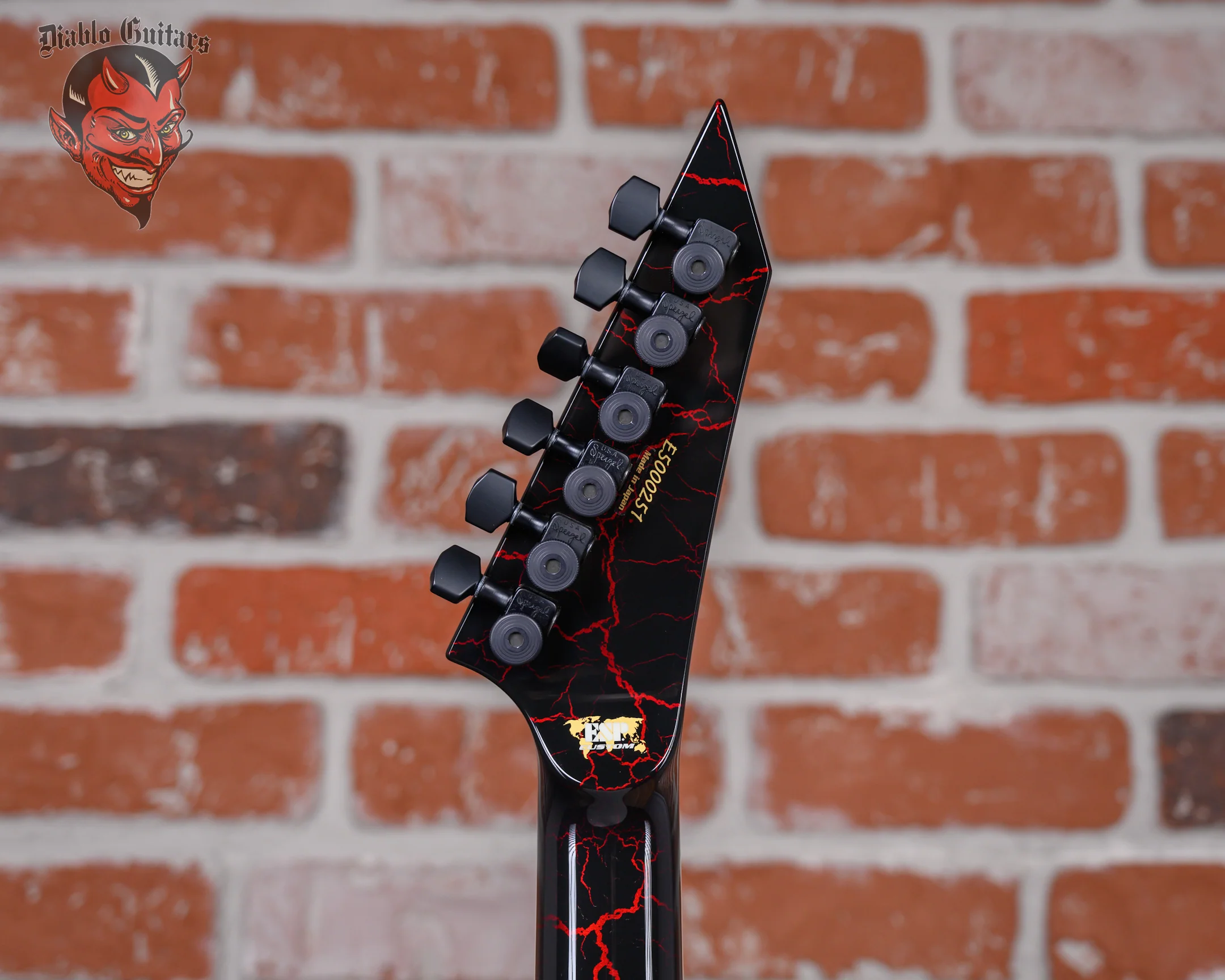 ESP Custom Shop Sammy Duet Random Star Signature Model Metallic Candy Apple Red Crackle Under Pearl Black 2025 w/OHSC