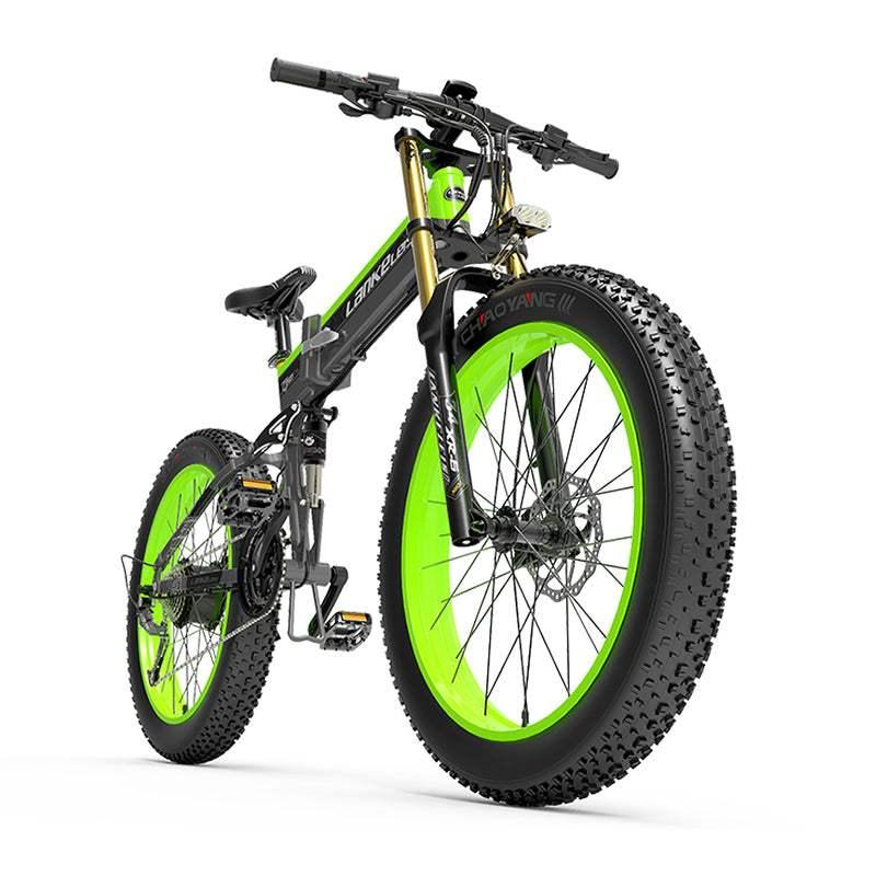 Lankeleisi XT750 Plus 1000W 26" Fatbike Dual Crown Fork Faltbares E-Mountainbike 17,5Ah