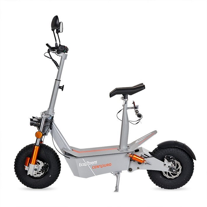 PATINETE ELÉCTRICO CENTAURO MATRICULABLE GRIS CON ASIENTO Y PANTALLA LCD XXL