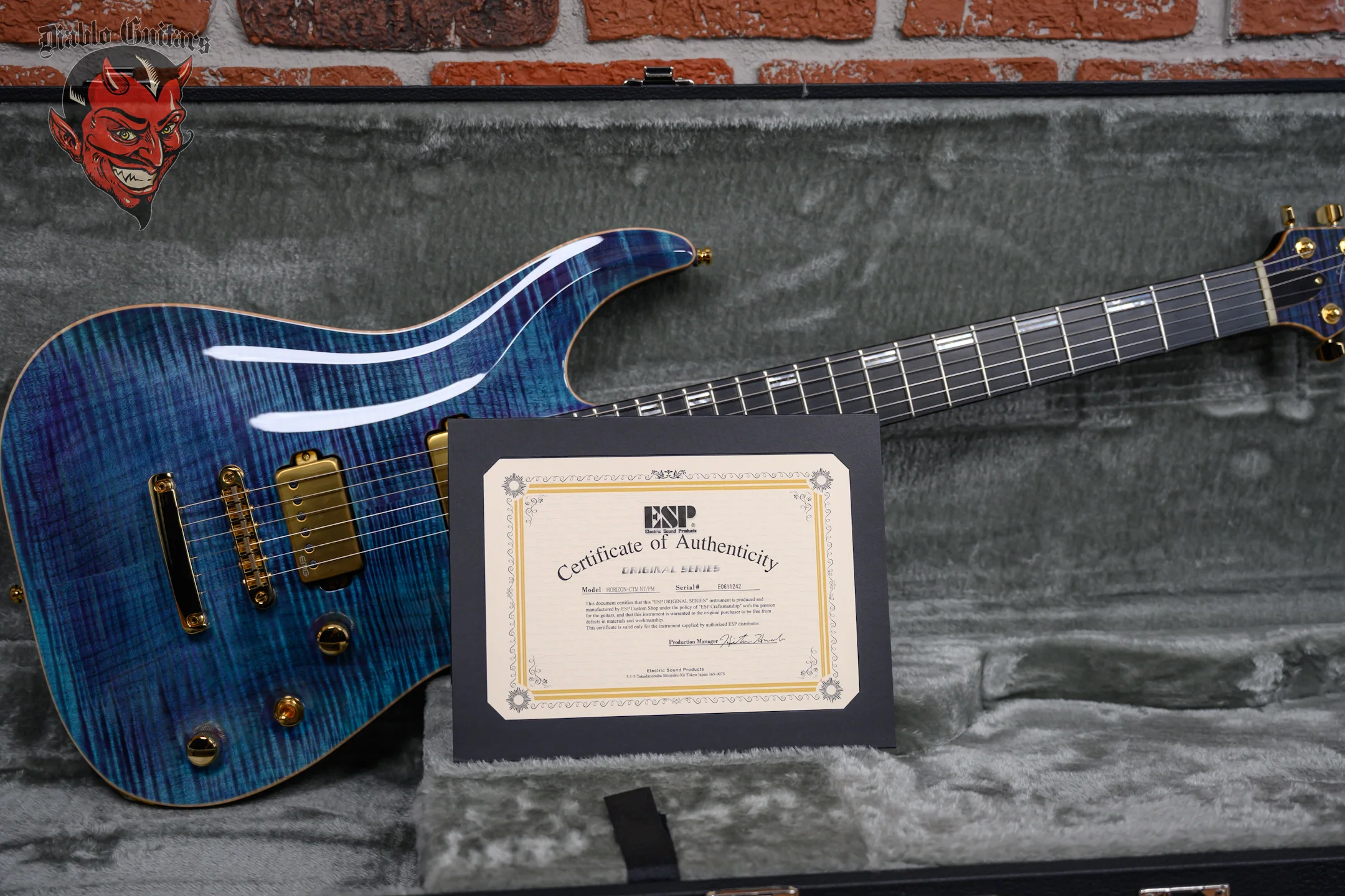 ESP Custom Shop CTM NT FM Horizon Flame Maple Top Indigo Purple 2024 w/OHSC