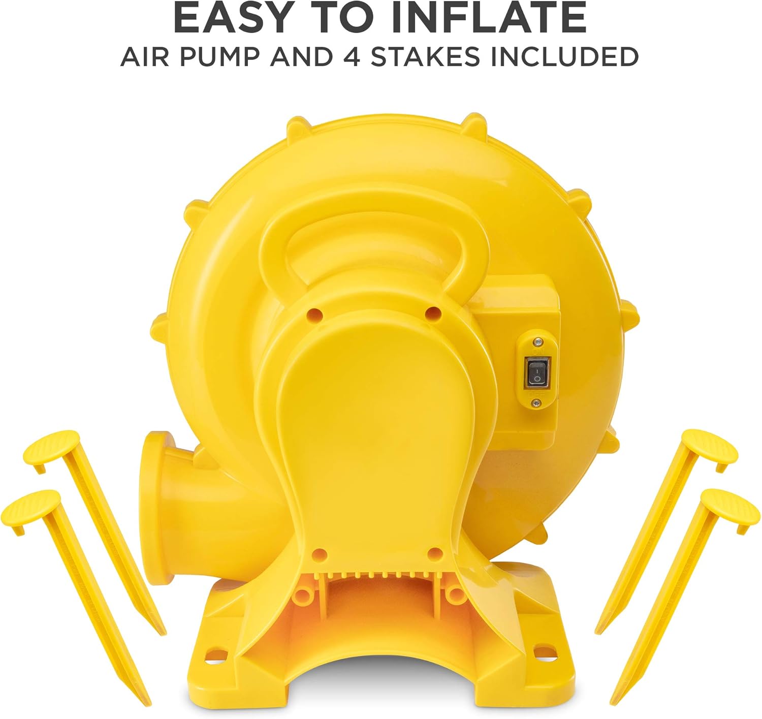 Sunny & Fun Mega Climb N' Go Inflatable Water Slide Park – Heavy-Duty for Outdoor Fun - Climbing Wall, 2 Slides, Splash & Deep Pool – Easy to Set Up & Inflate with Included Air Pump & Carrying Case